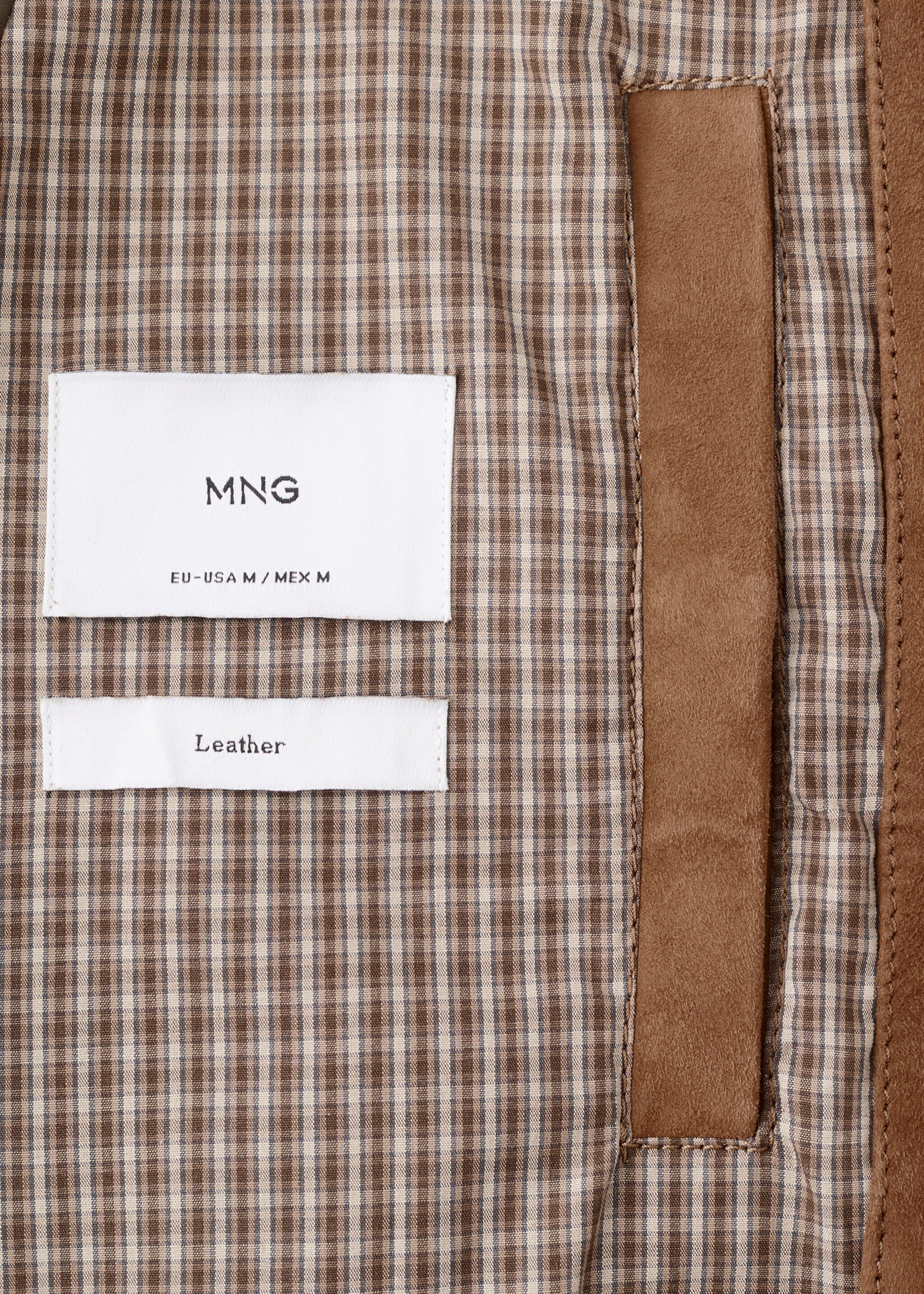 100% leather jacket with pockets - Details of the article 8, Cognac. Ref: 27074406-00.