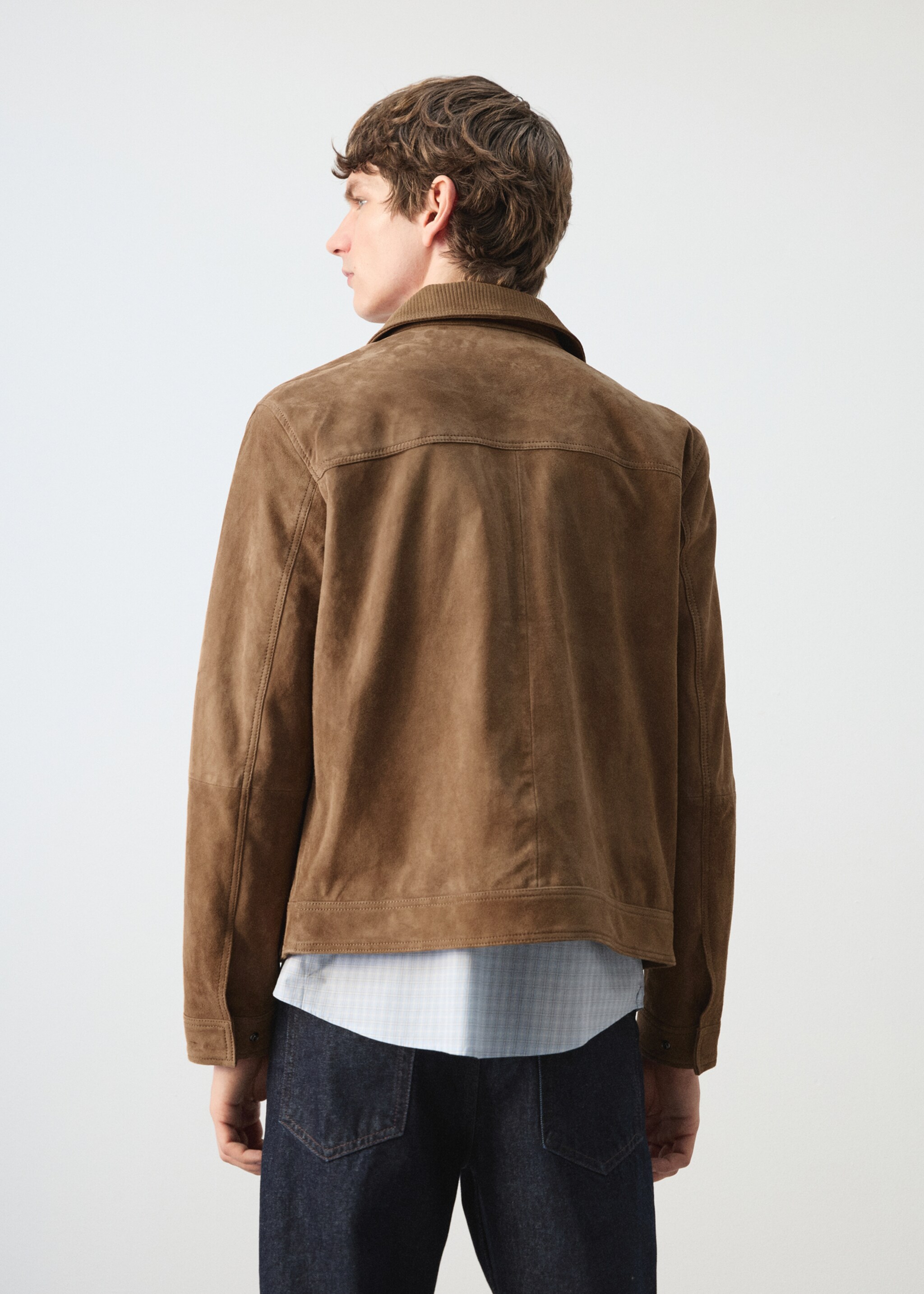 100% leather jacket with pockets - Reverse of the article, Cognac. Ref: 27074406-00.