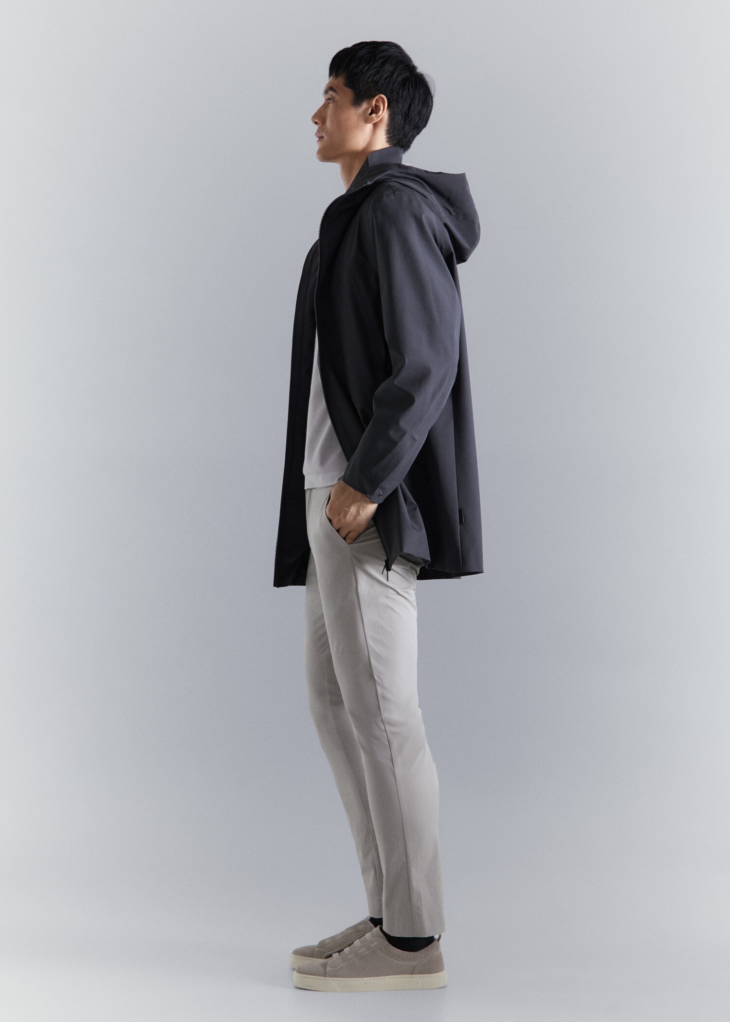 Slim-fit water-repellent trousers - Details of the article 2