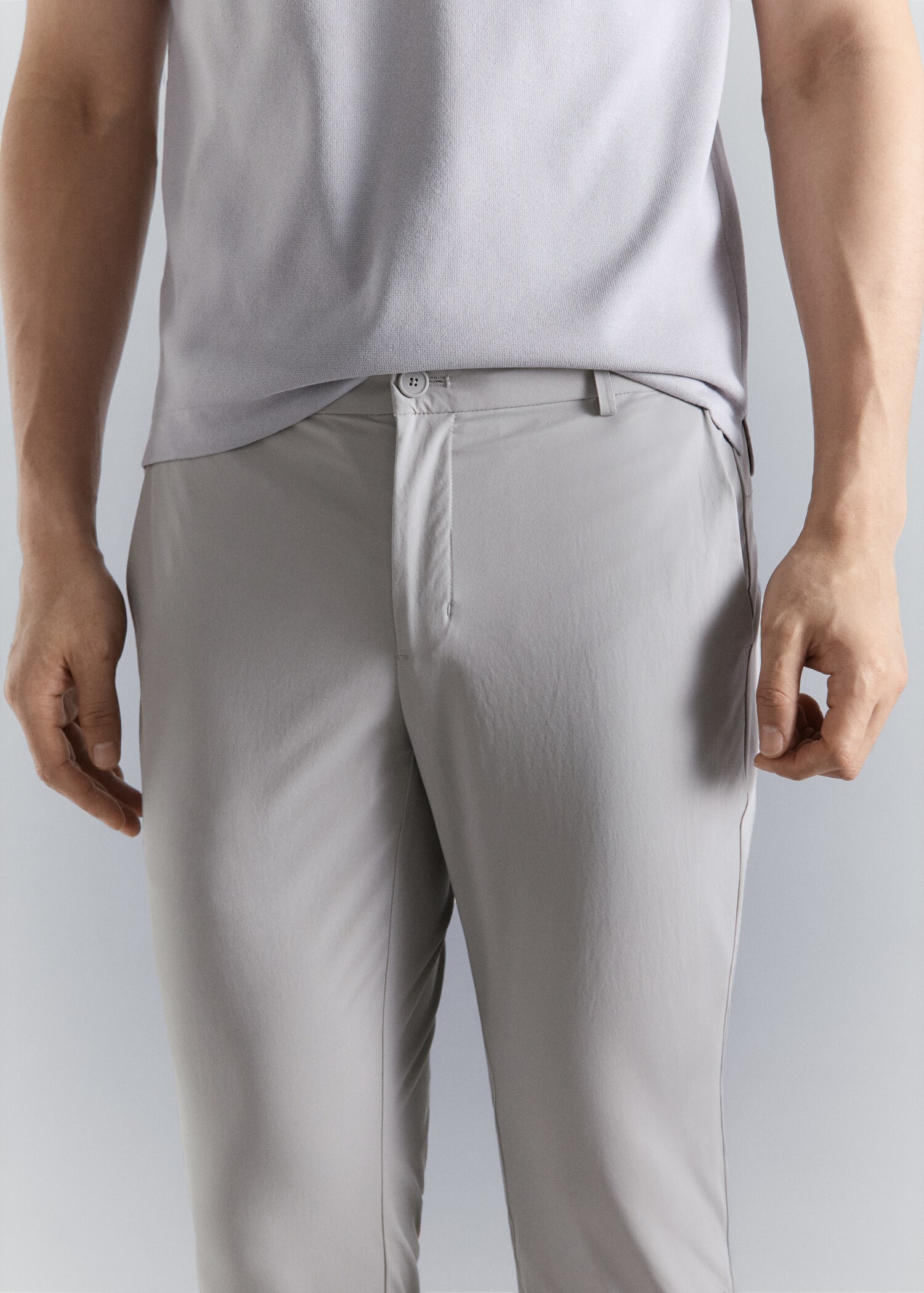 Slim-fit water-repellent trousers - Details of the article 6