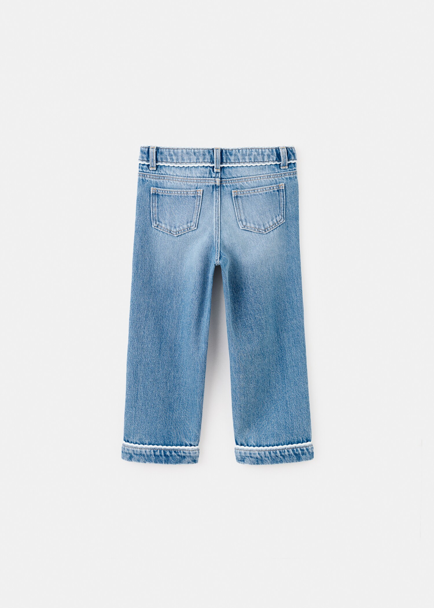 Straight jeans with turn-up - Reverse of the article