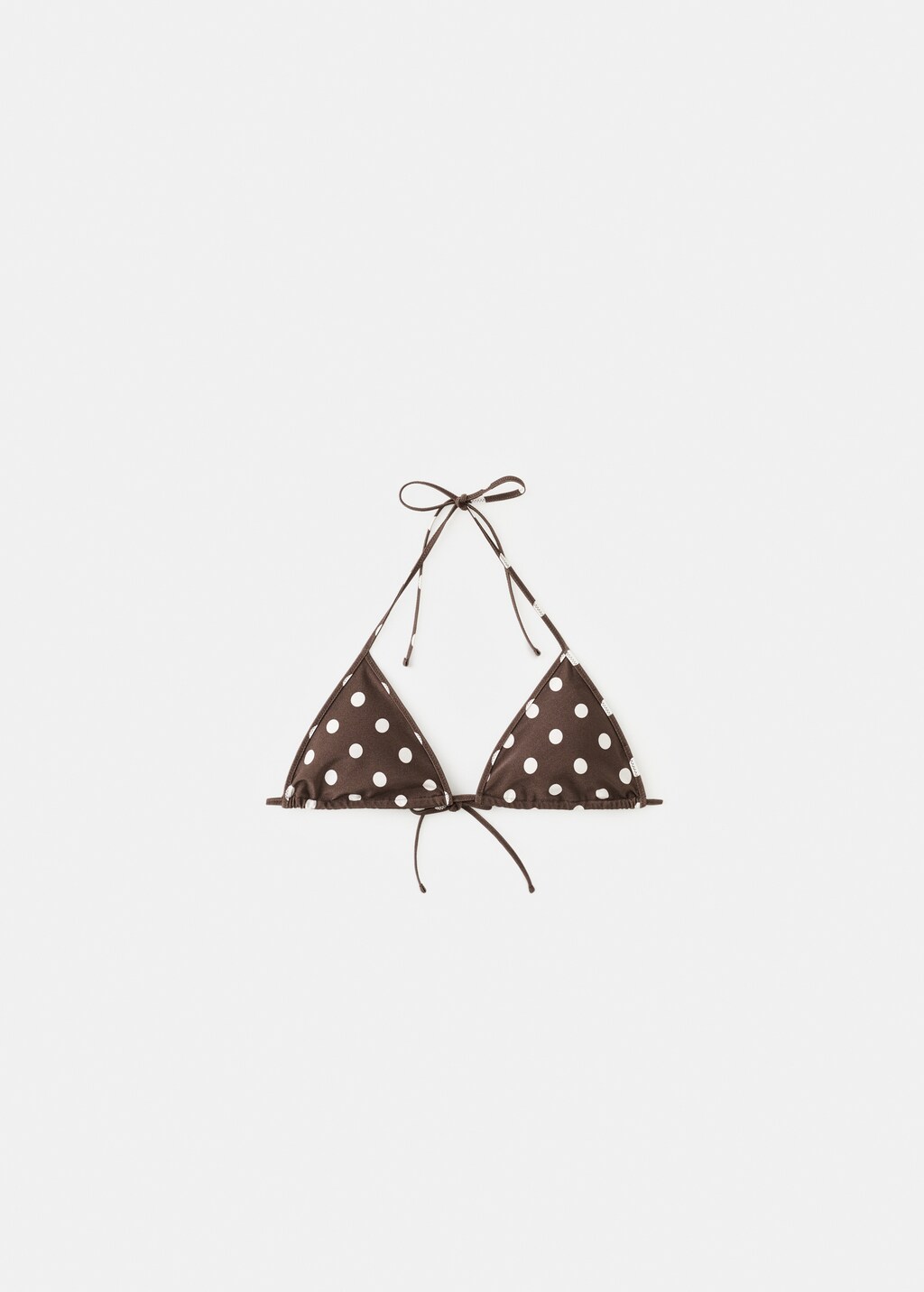 Polka dot triangle bikini top - image 4