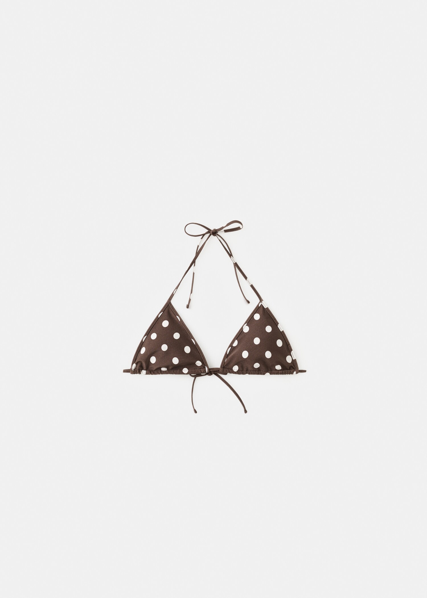 Polka dot triangle bikini top - Article without model