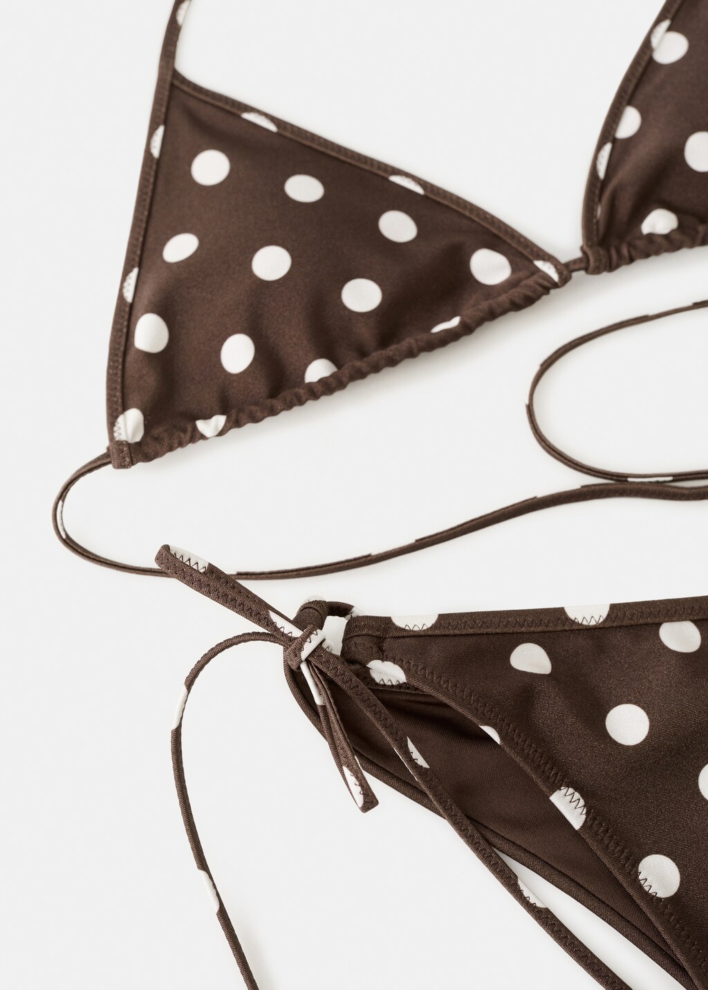 Polka dot triangle bikini top - image 5