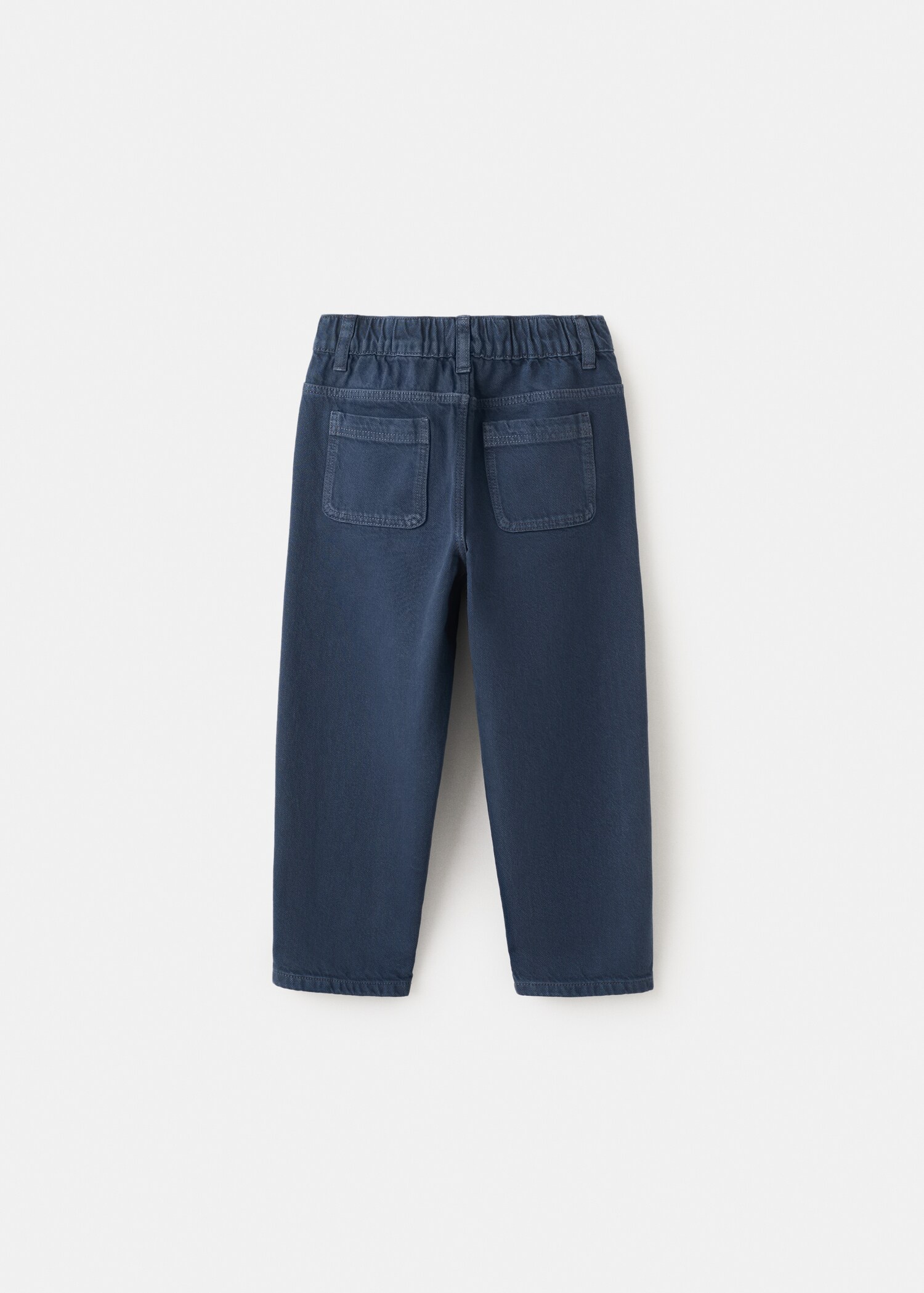 Calças de ganga com detalhe de costuras - Verso do artigo