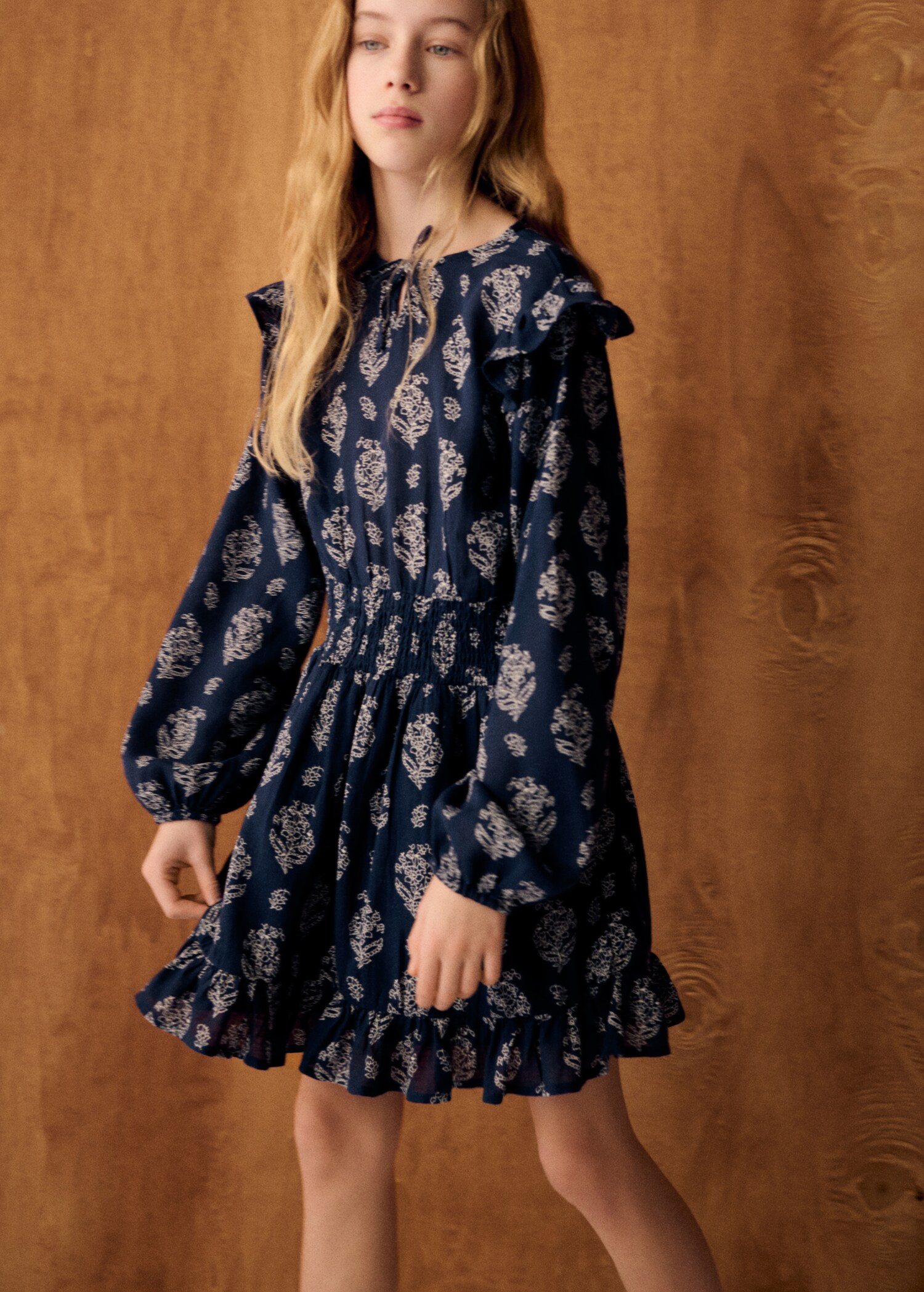 Ruffled printed dress - Details of the article 5