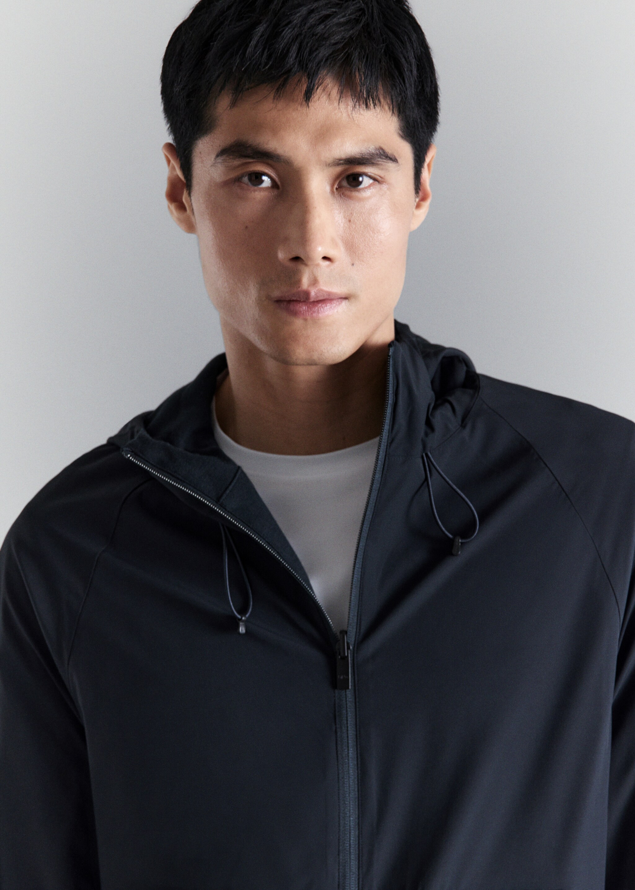 Двусторонняя толстовка с молнией - Деталь изделия 1, Глубокий темно-синий. Ref: 27074425-00.