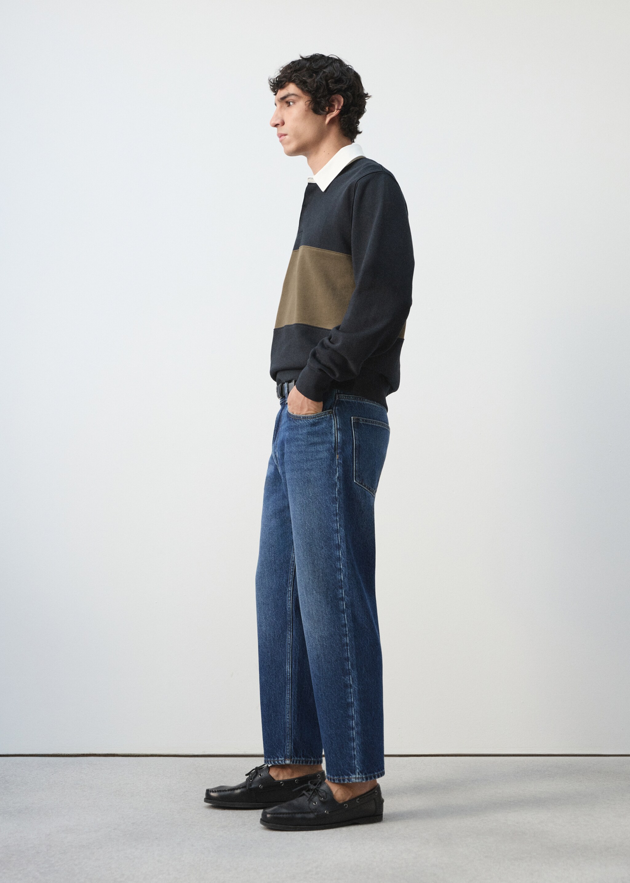 Sammy cropped carrot-fit jeans - Details of the article 2, Dark Blue. Ref: 27074426-00.