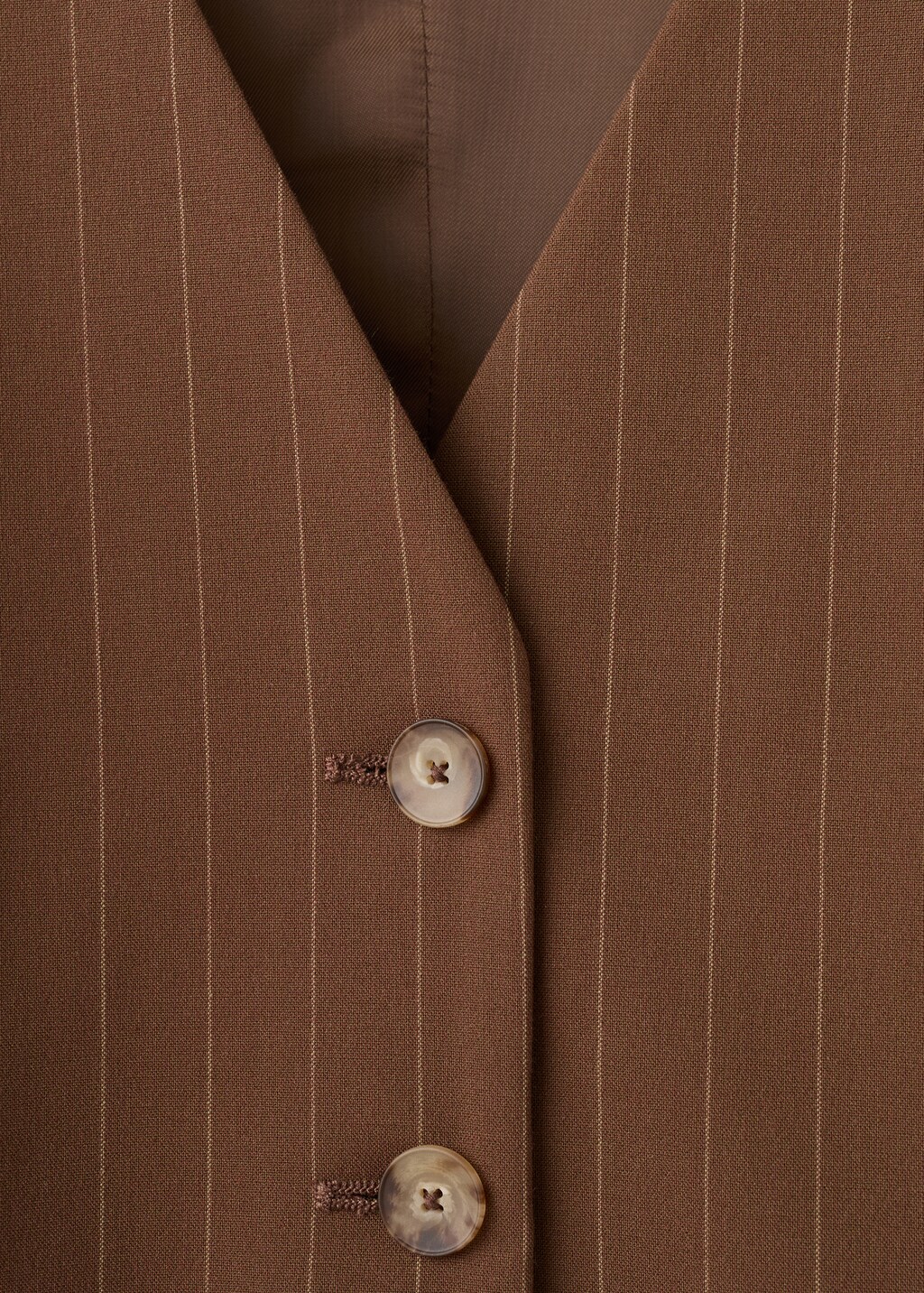 Pinstriped suit vest - image 5