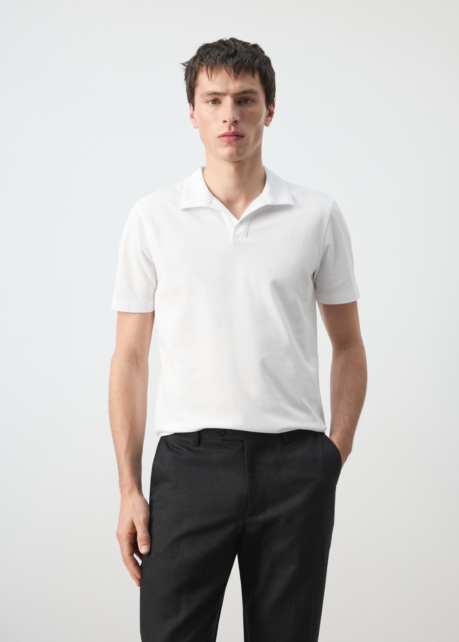 Slim fit piqué polo - Medium plane