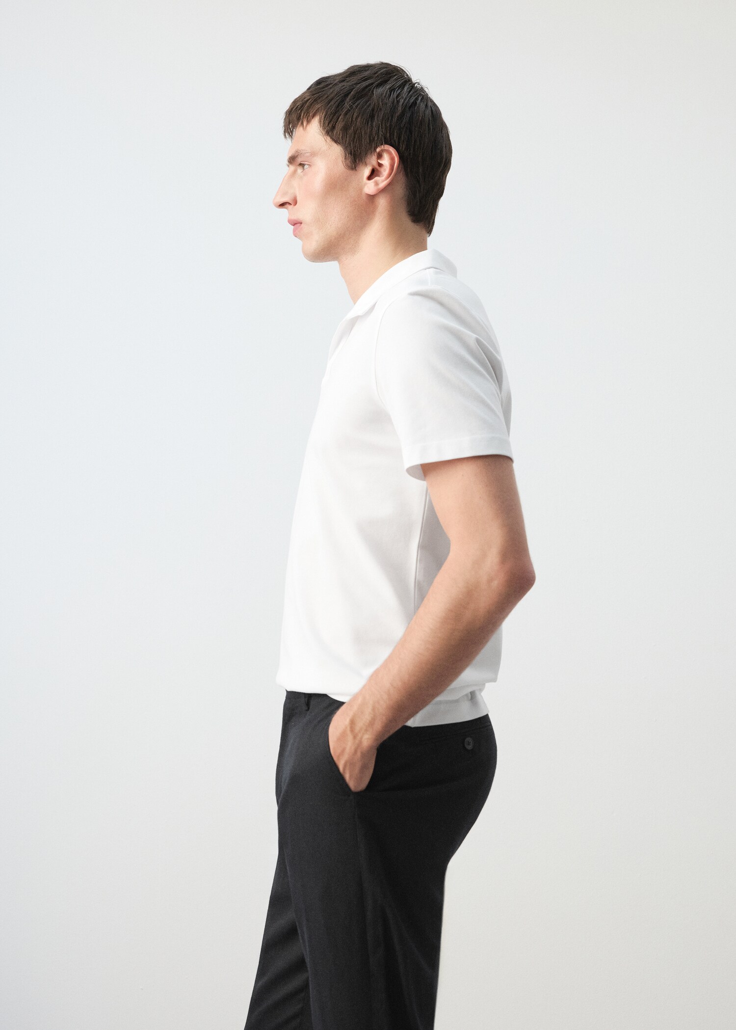 Slim fit piqué polo - Details of the article 2