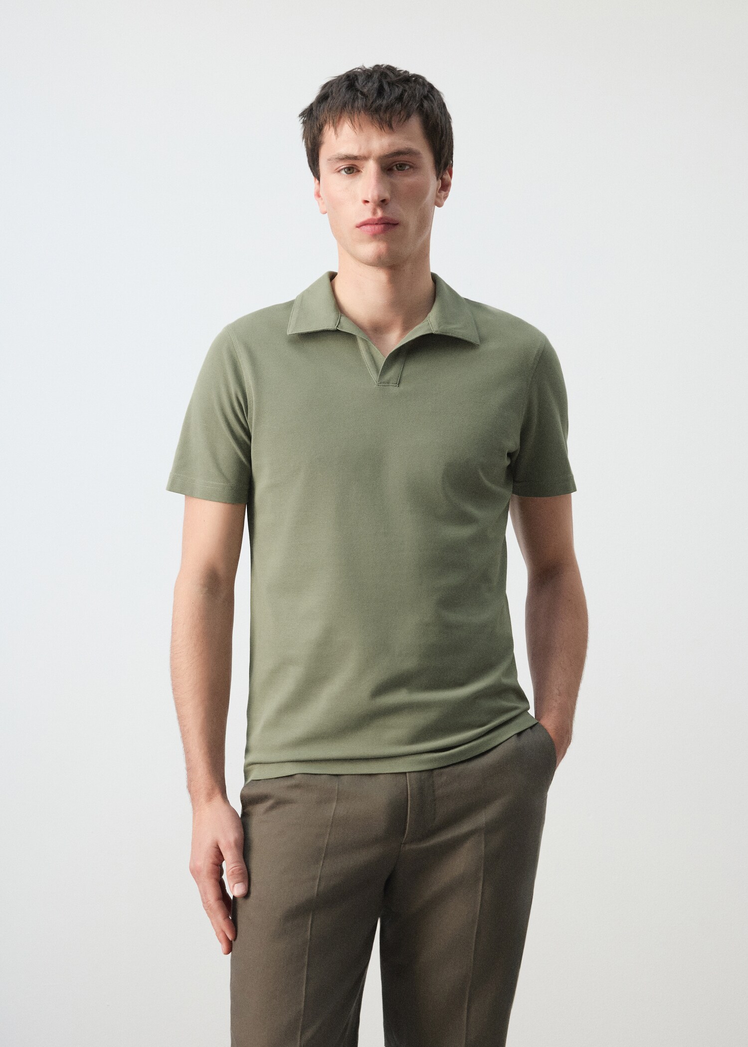 Slim fit piqué polo - Medium plane