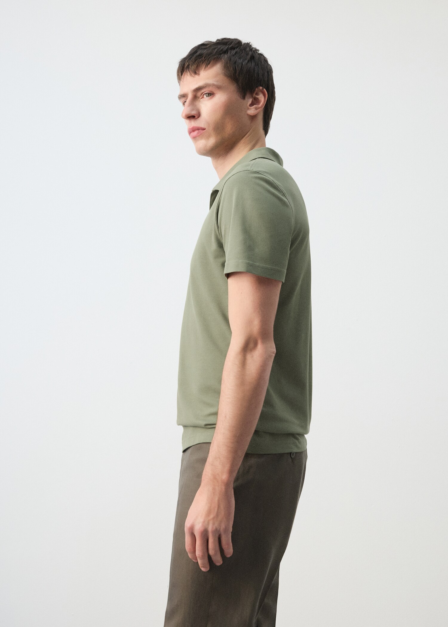 Slim fit piqué polo - Details of the article 2