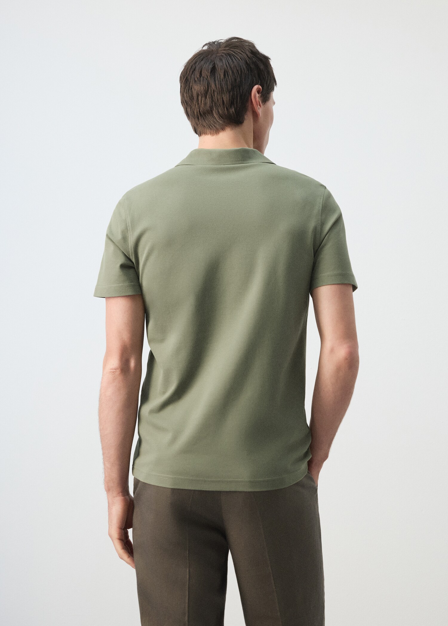 Slim fit piqué polo - Reverse of the article
