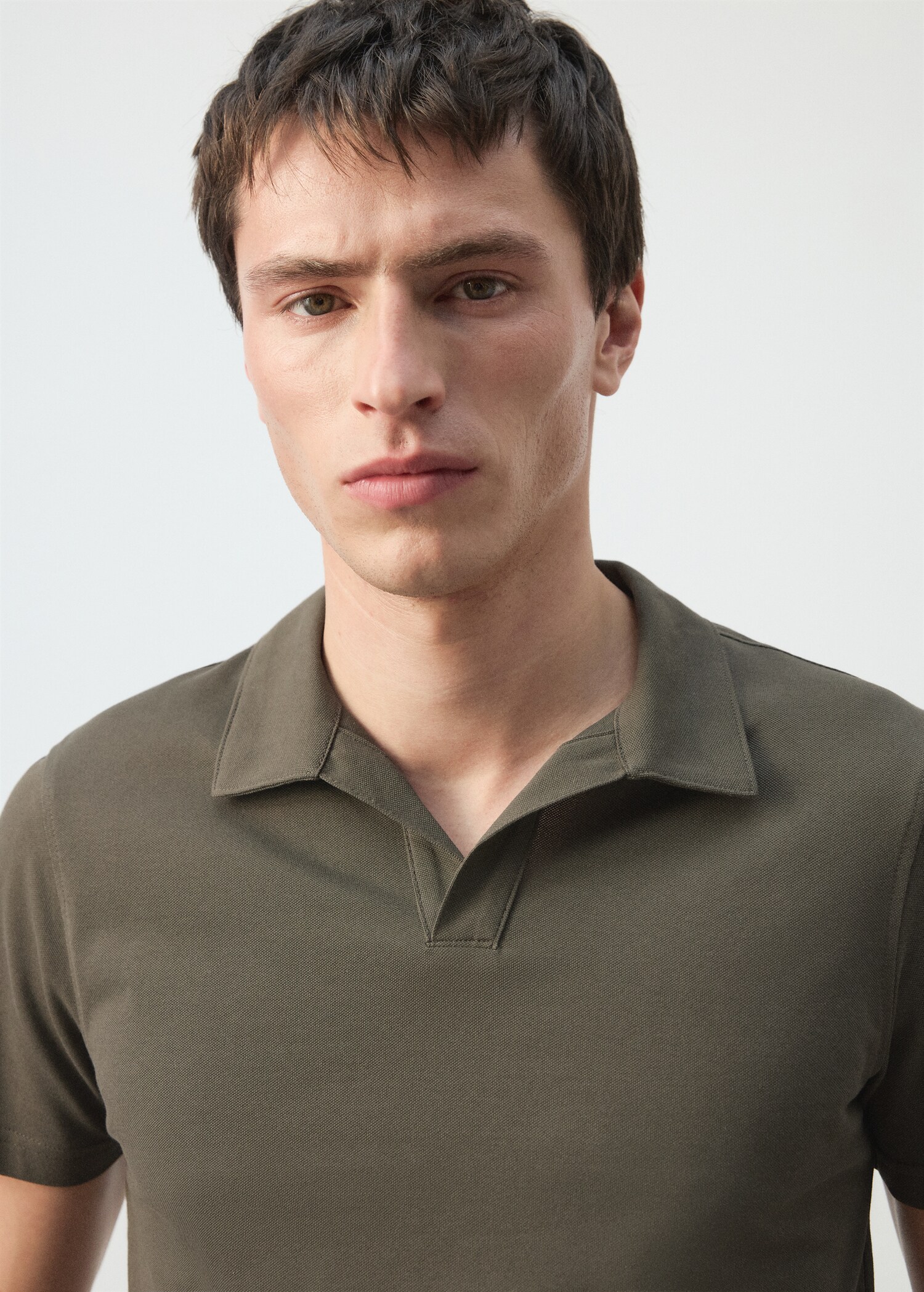 Slim fit piqué polo - Details of the article 1