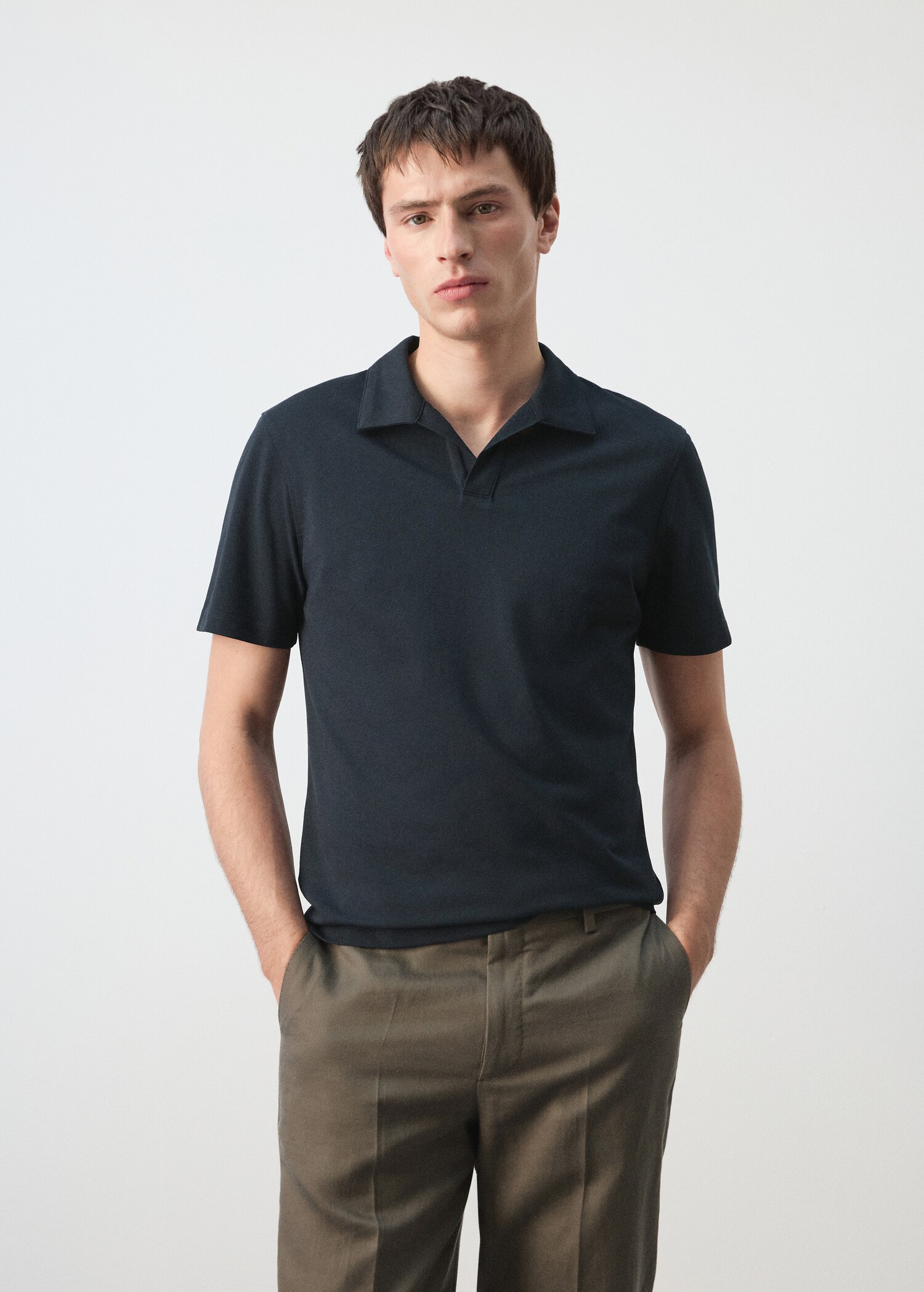 Slim fit piqué polo - Medium plane