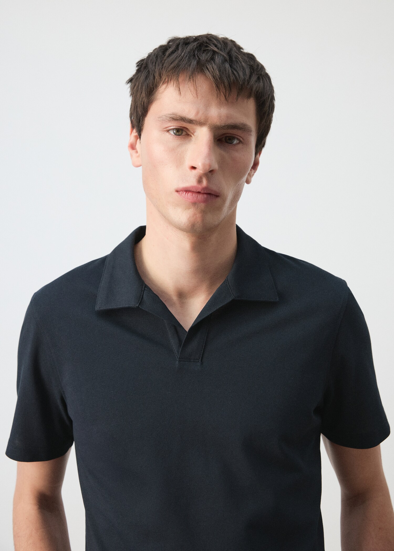 Slim fit piqué polo - Details of the article 1