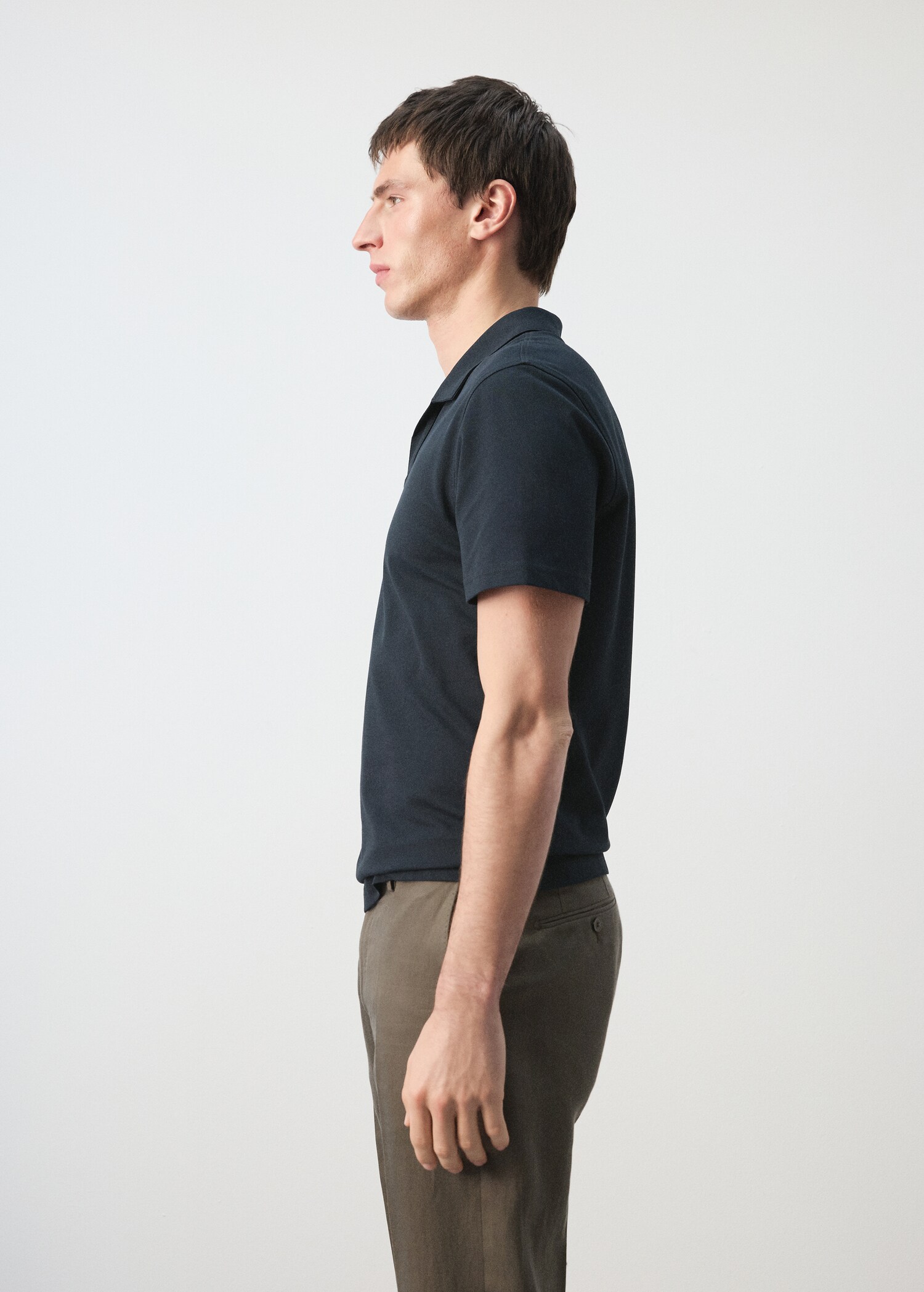Slim fit piqué polo - Details of the article 2