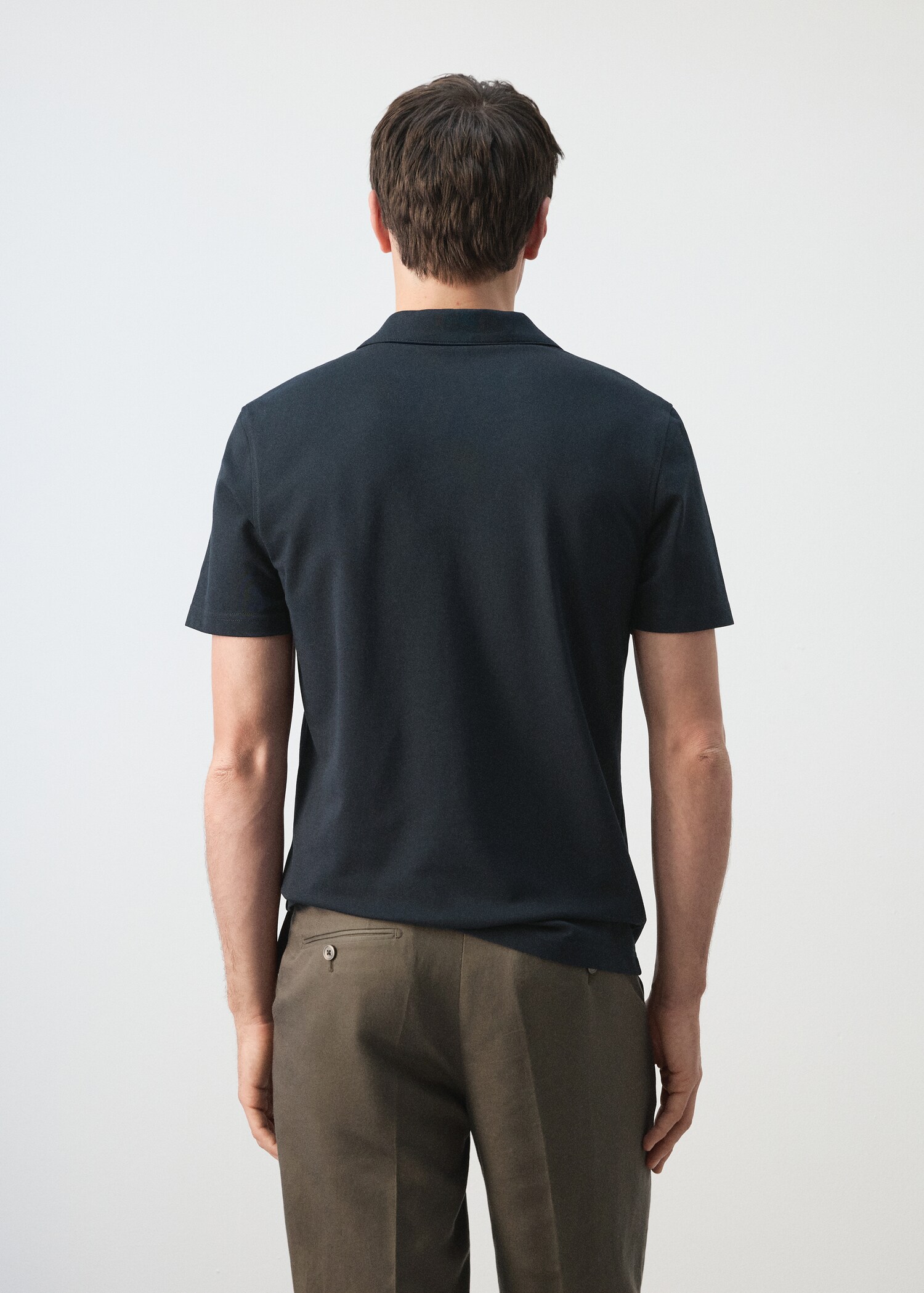 Slim fit piqué polo - Reverse of the article