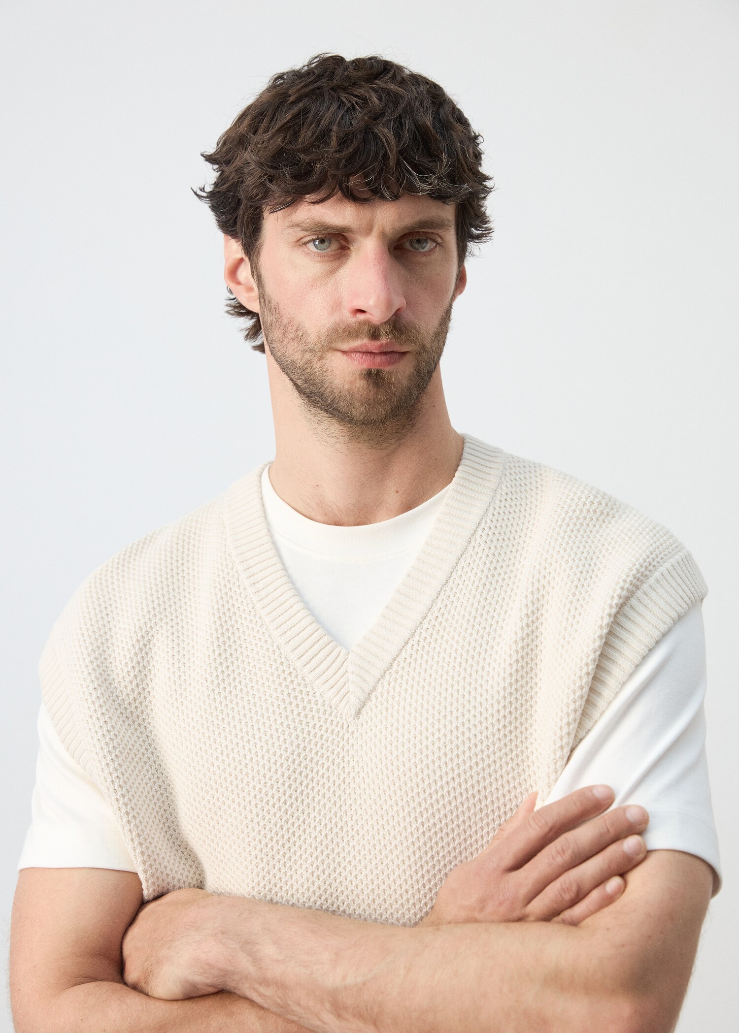 Microstructuur gebreide gilet - Detail van het artikel 1