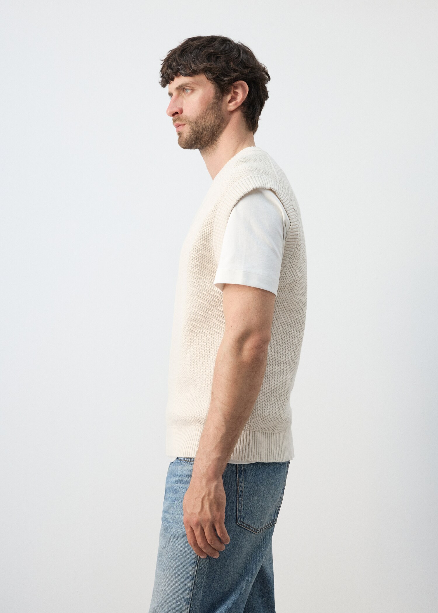 Microstructuur gebreide gilet - Detail van het artikel 2