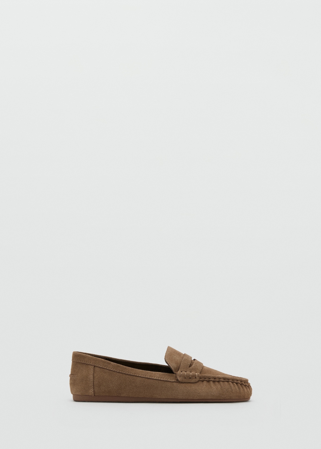 Mango Suede penny loafers
