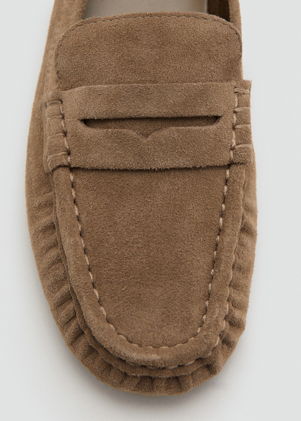 Mango Suede penny loafers