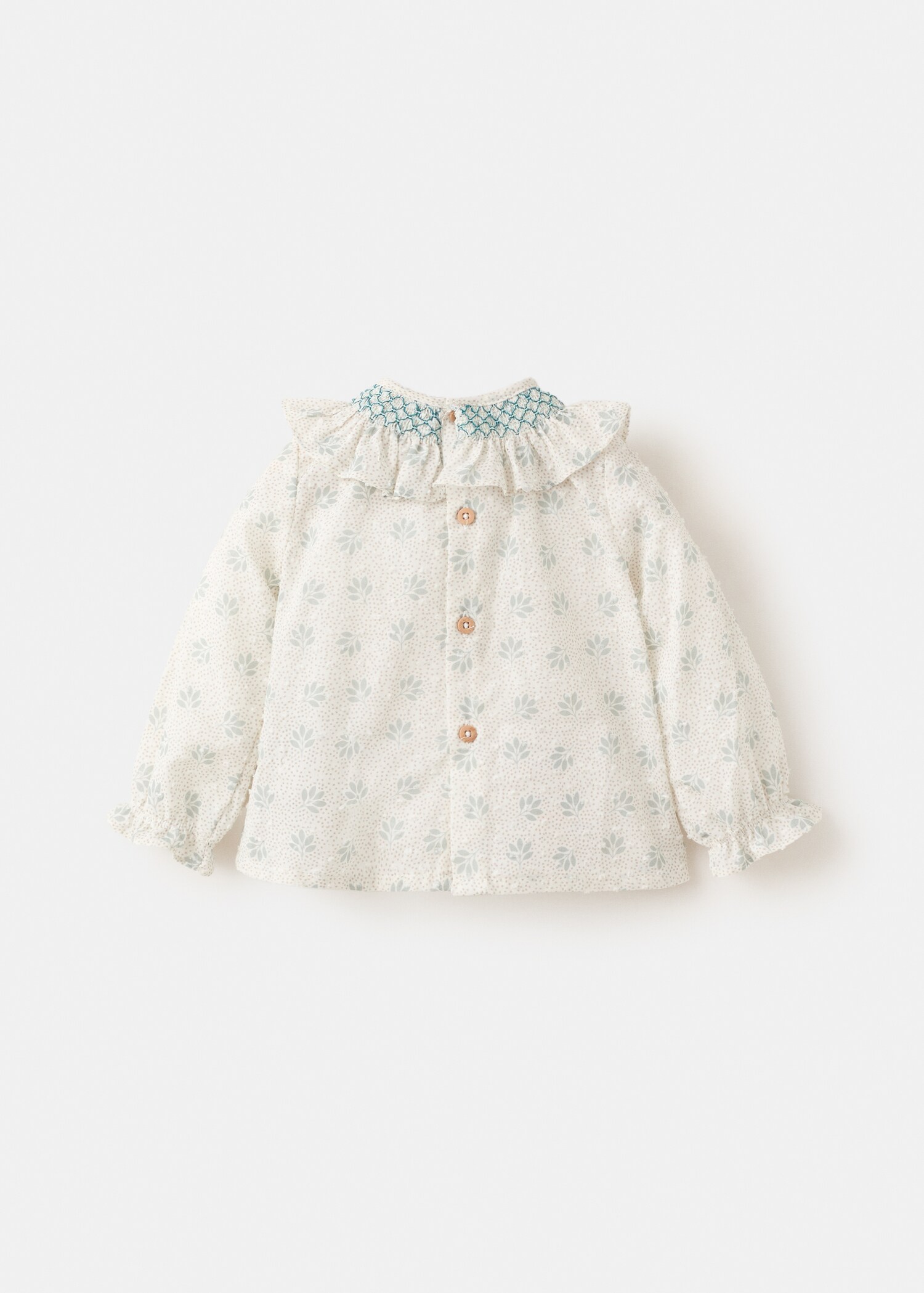 Embroidered babydoll-collar blouse - Details of the article 8