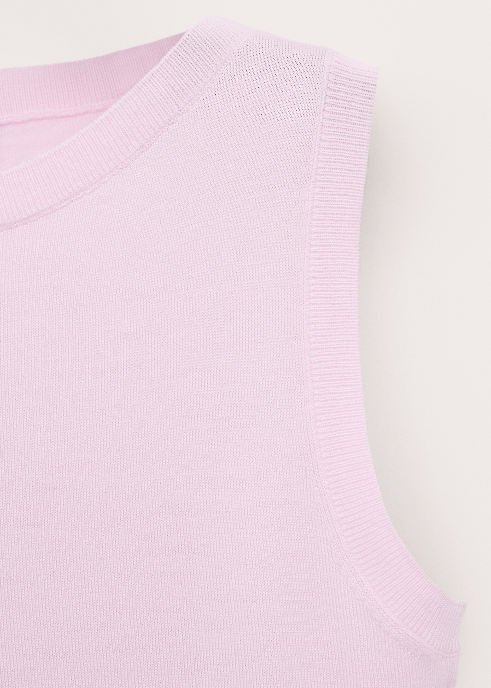 Fitted top in 100% wool - Details of the article 8, Pink. Ref: 27074440-00.