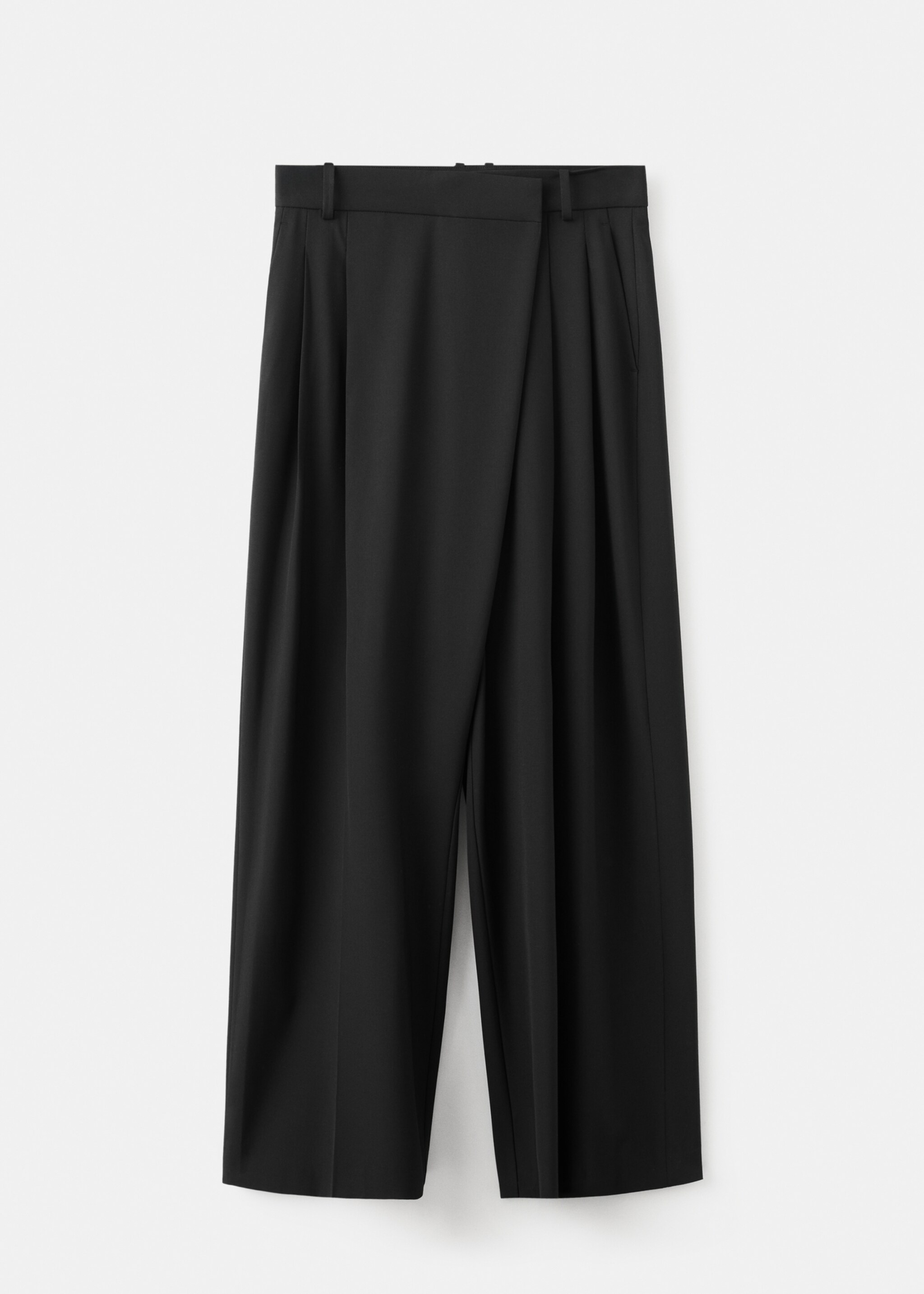 Asymmetric wrap trousers - Article without model, Black. Ref: 27074444-00.