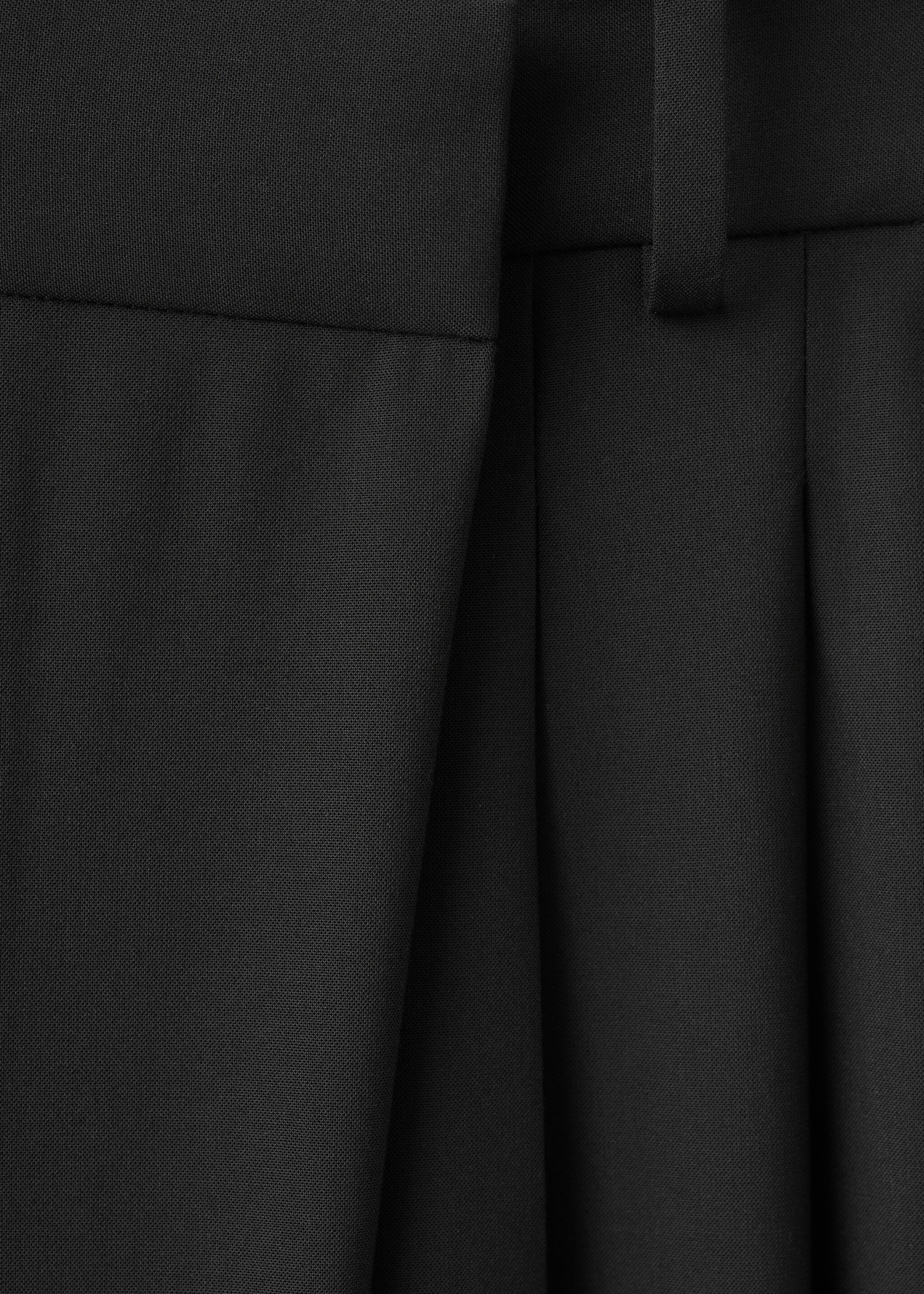 Asymmetric wrap trousers - Details of the article 0, Black. Ref: 27074444-00.