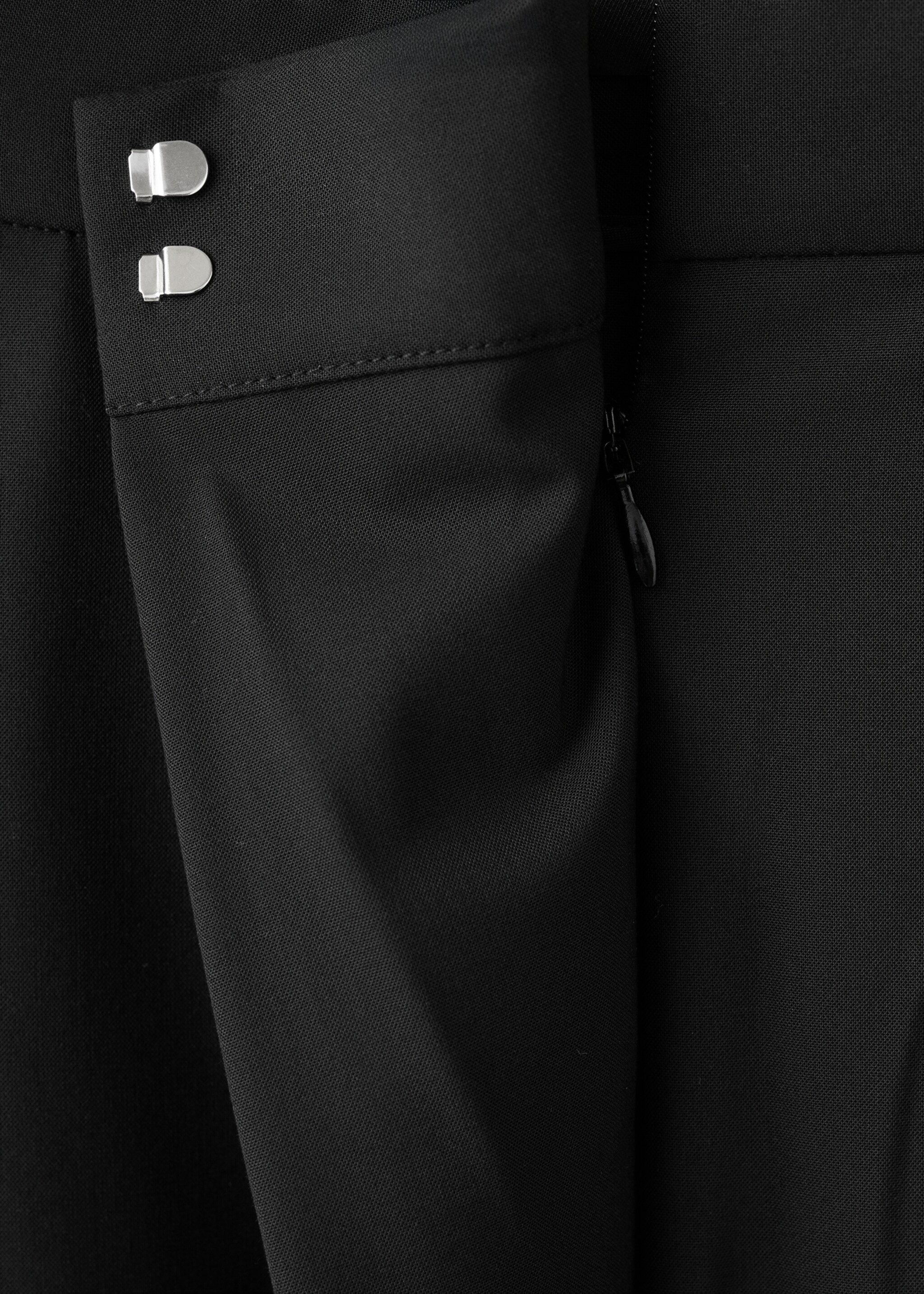 Asymmetric wrap trousers - Details of the article 8, Black. Ref: 27074444-00.