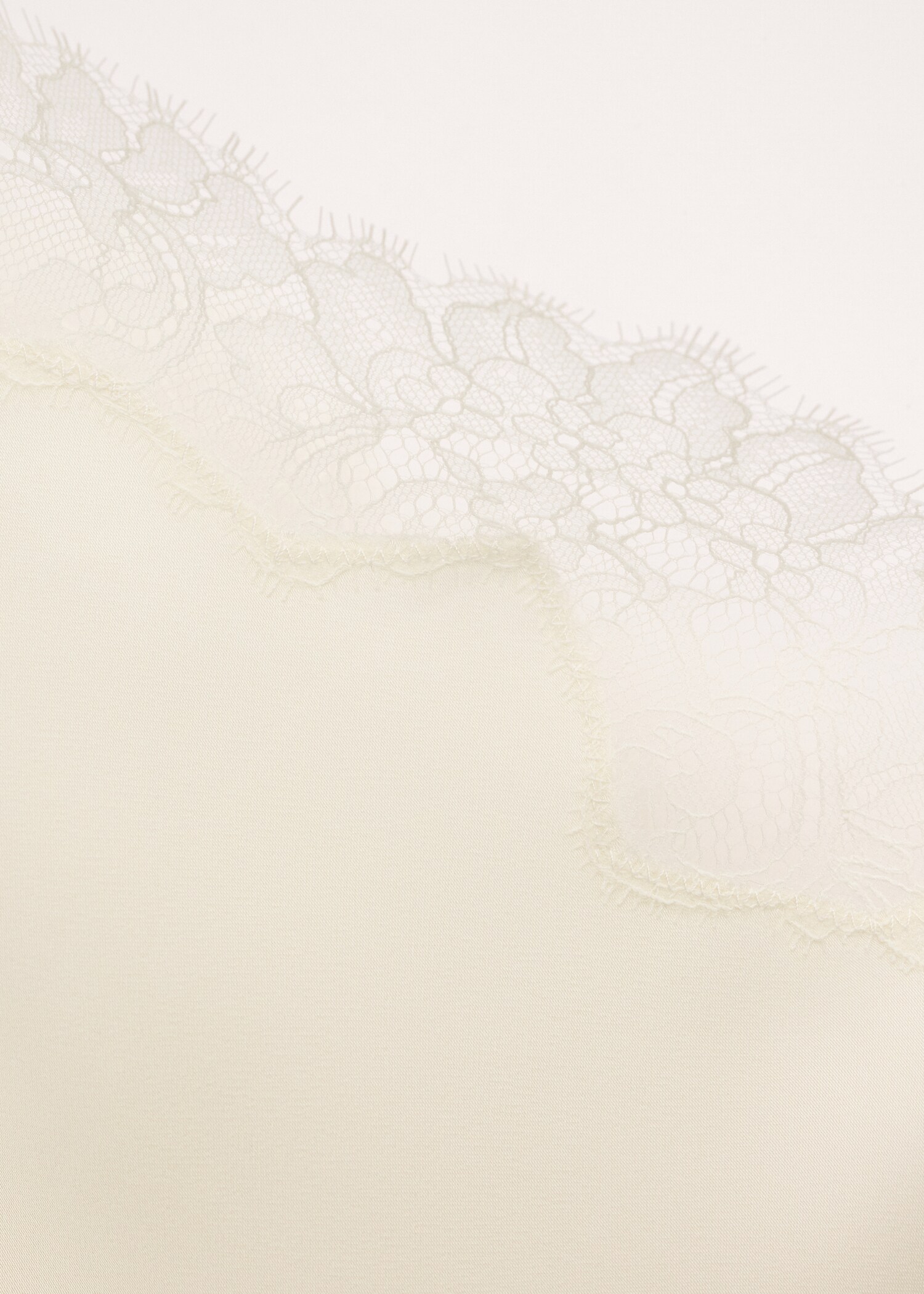 Asymmetric satin lace top - Details of the article 0