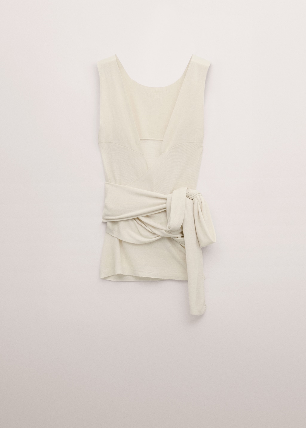 Wrap-around waist wool top - image 5