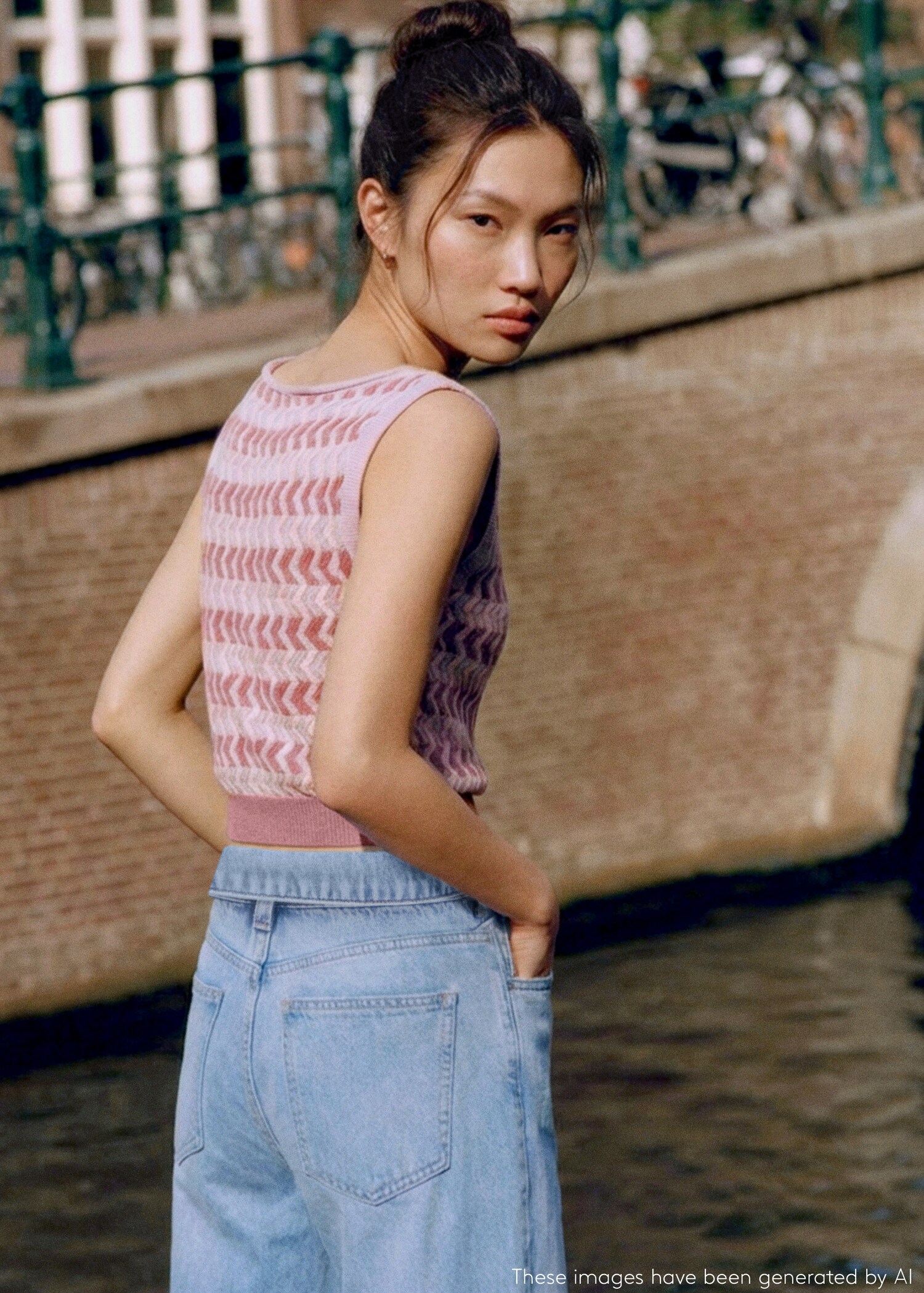 Mixed colour knitted top - Details of the article 5