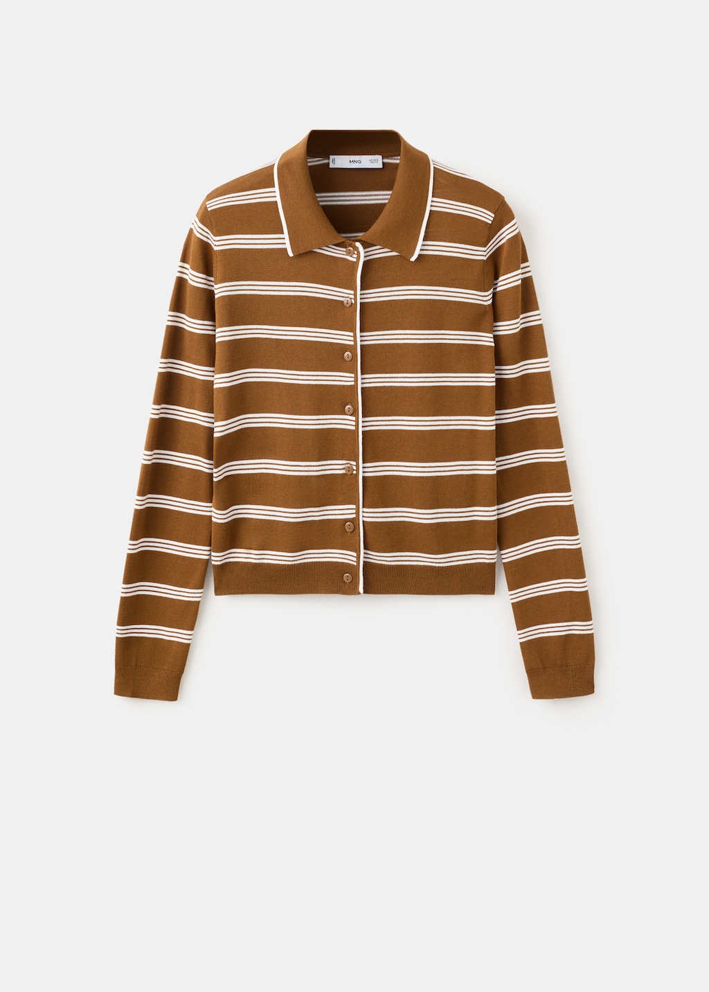 Cardigan with shirt collar - image 3