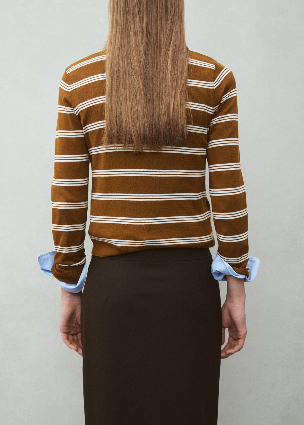 Cardigan with shirt collar