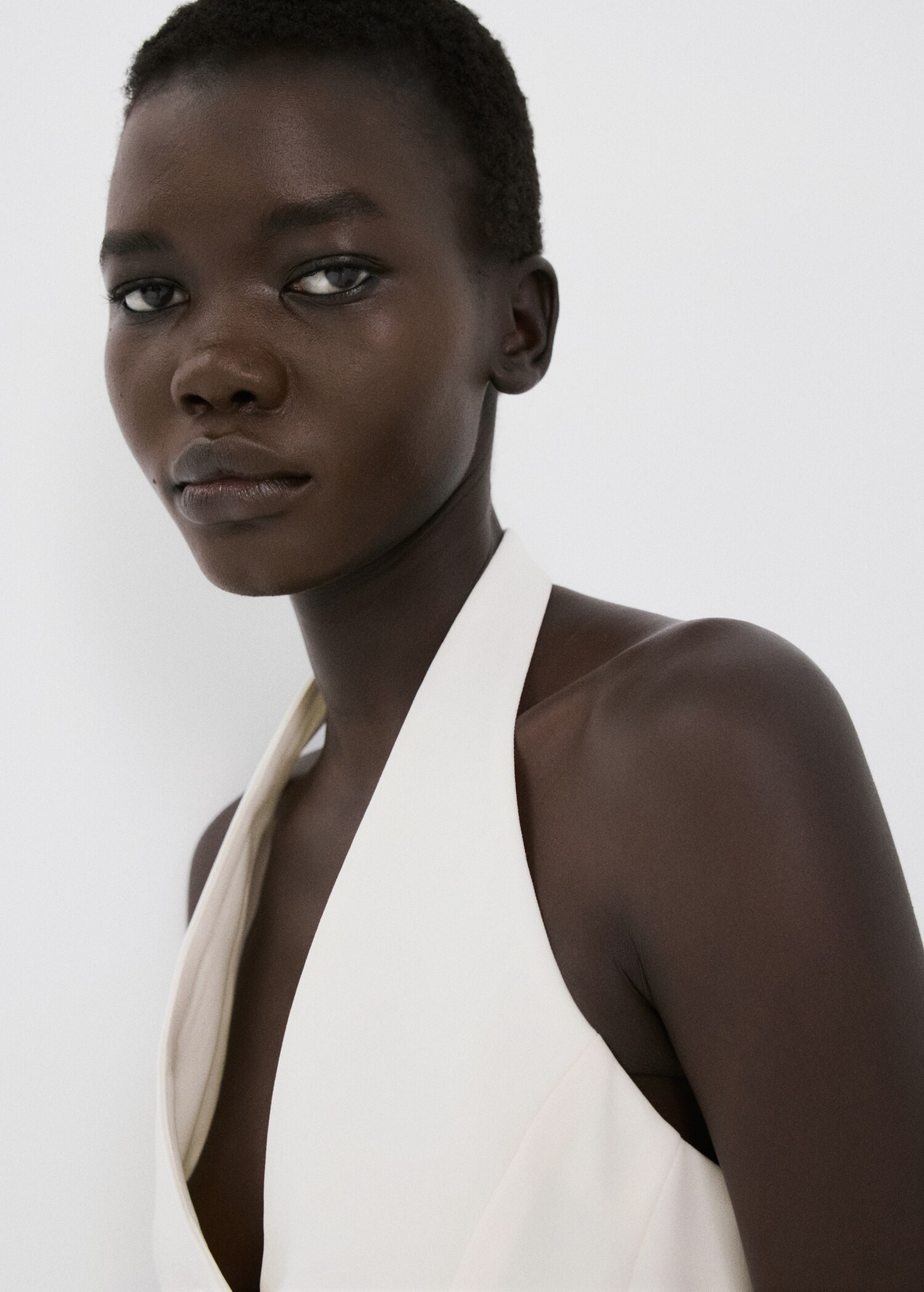 Peplum top with halter neck - Details of the article 1