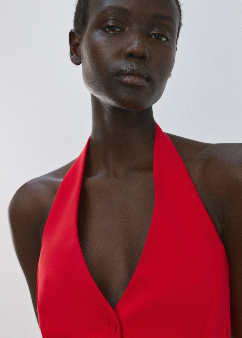 Peplum top with halter neck - image 3