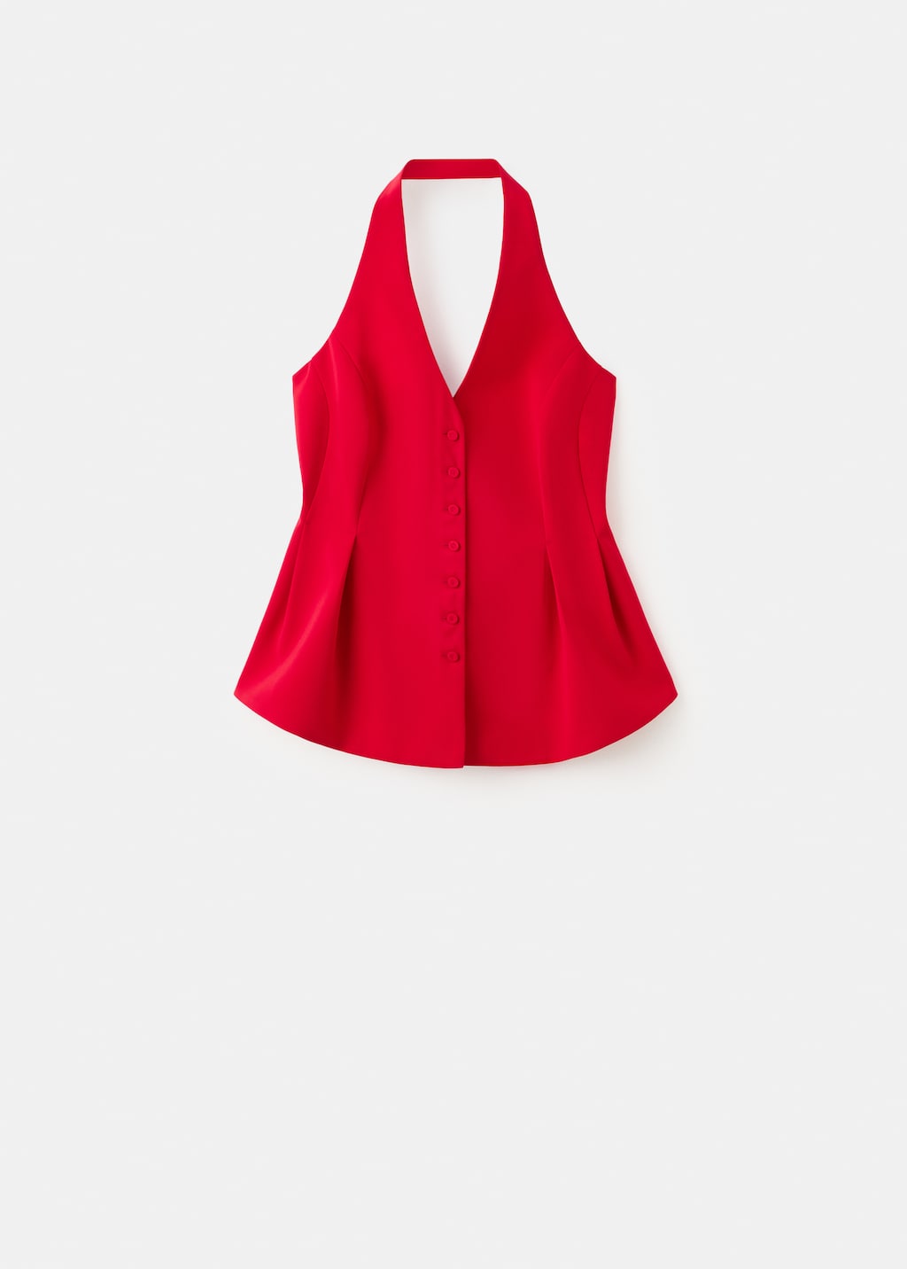 Peplum top with halter neck - image 2