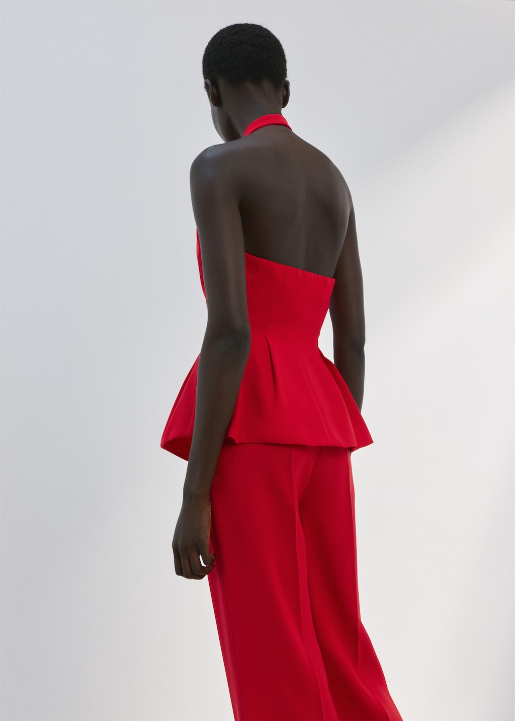 Peplum top with halter neck - image 5