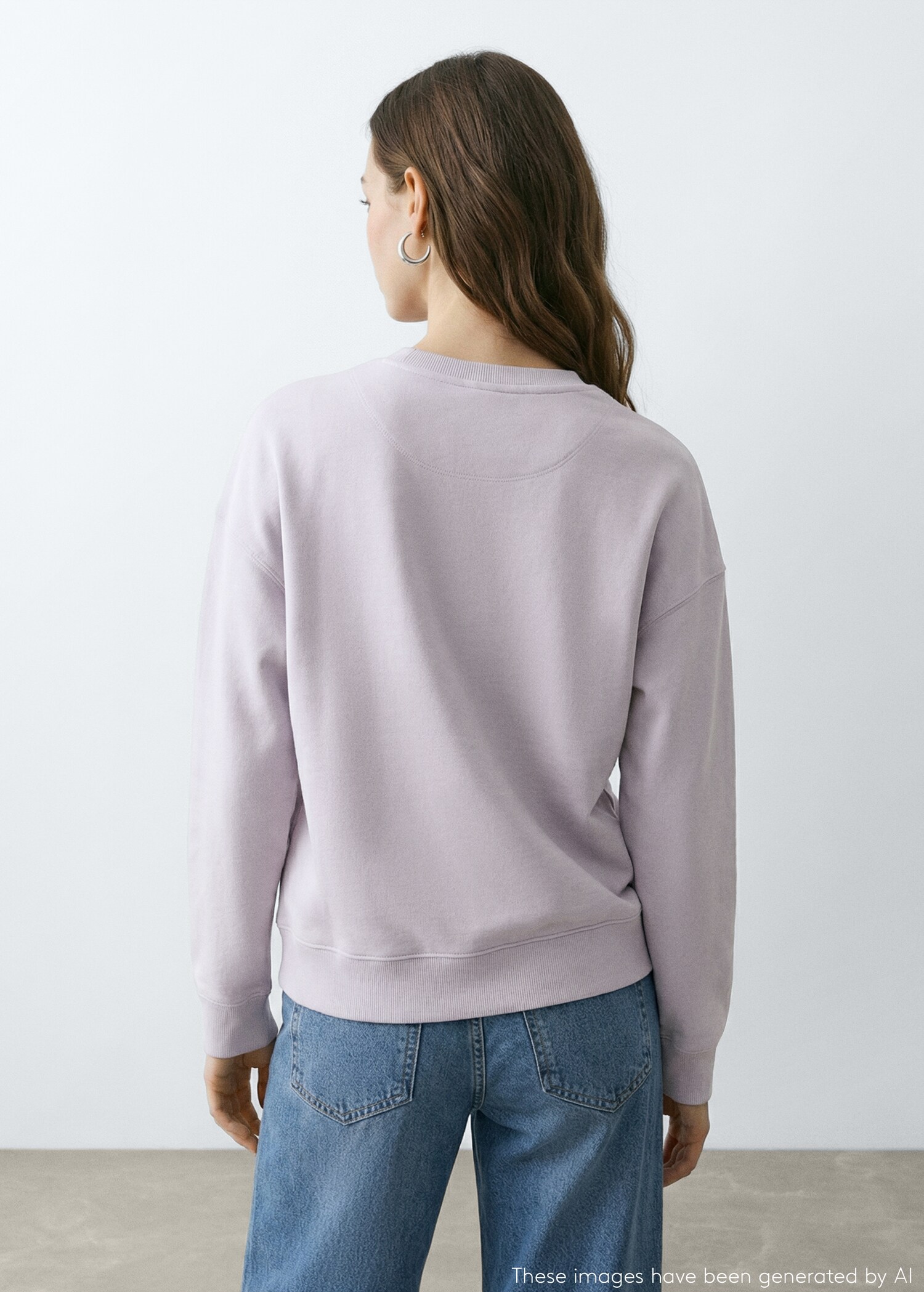 Cotton sweatshirt with text - Reverse of the article
