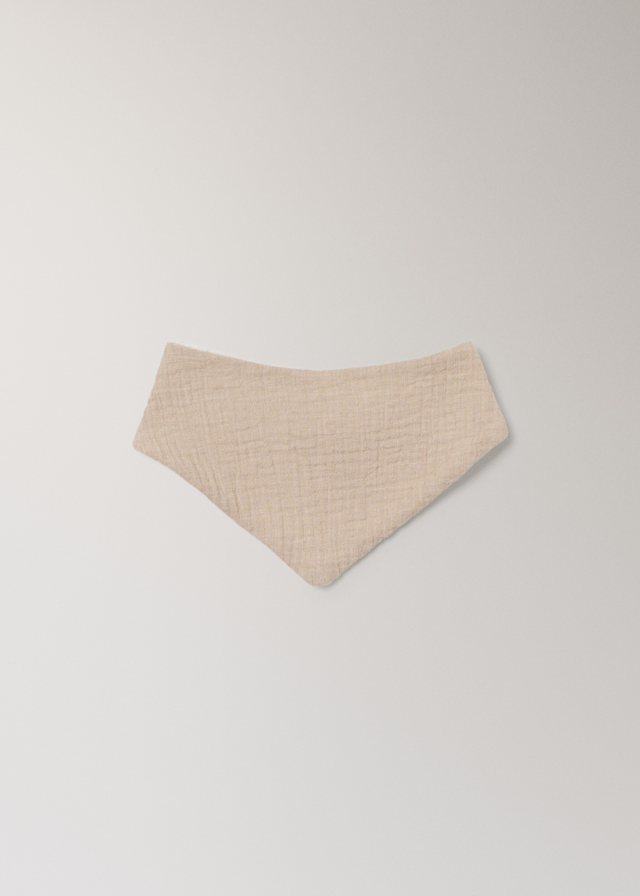 Cotton gauze bib - Article without model, Beige. Ref: 27074787-00.