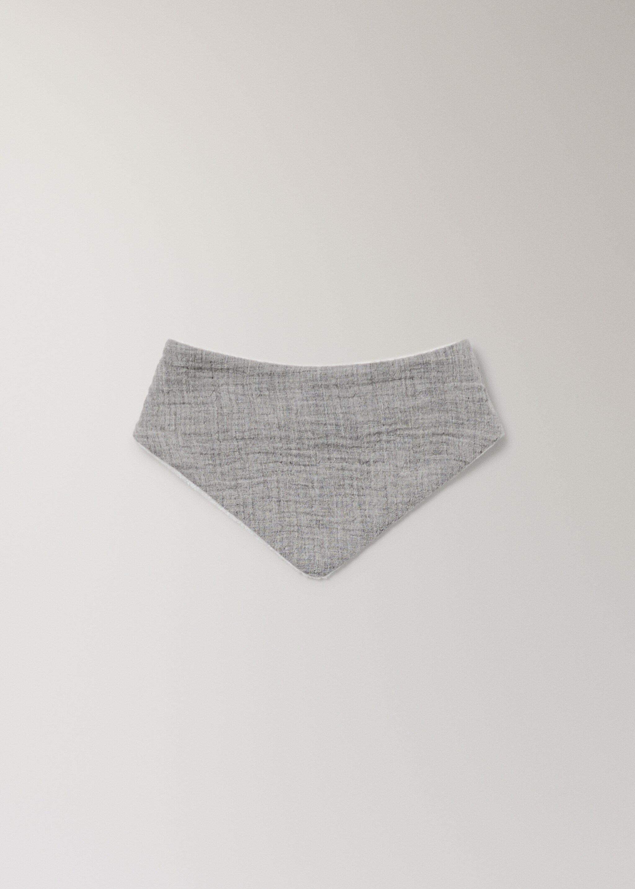 Cotton gauze bib - Article without model, Grey. Ref: 27074787-00.