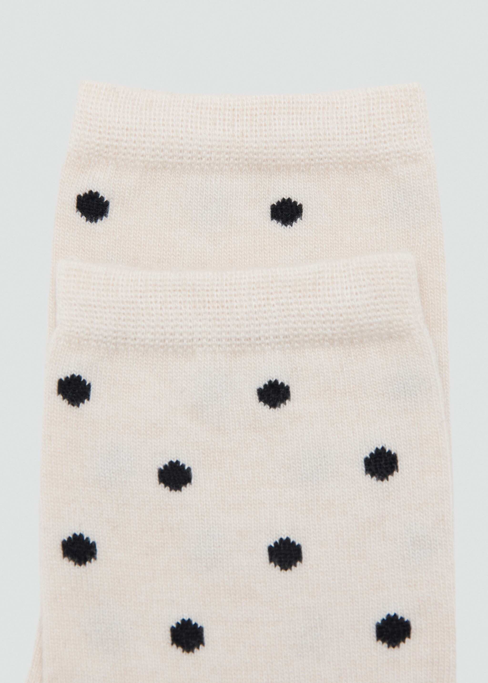 Polka dot socks - Medium plane, Ecru. Ref: 27074789-00.