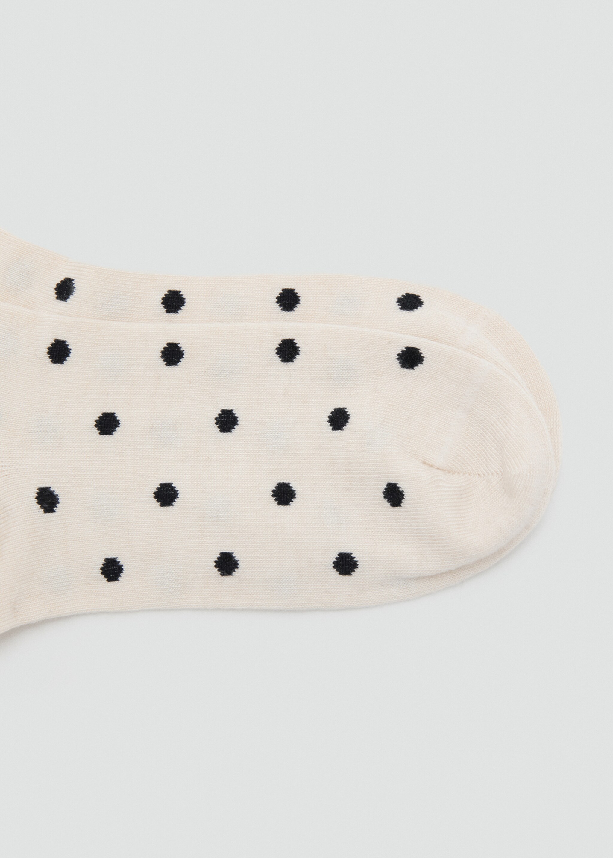 Polka dot socks - Details of the article 1, Ecru. Ref: 27074789-00.