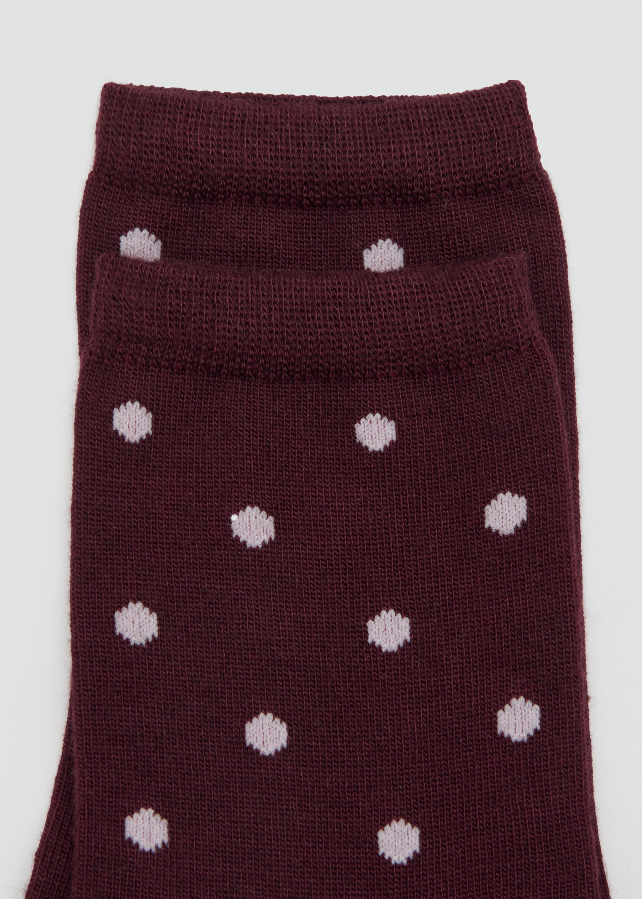 Polka dot socks - Medium plane, Burgundy. Ref: 27074789-00.