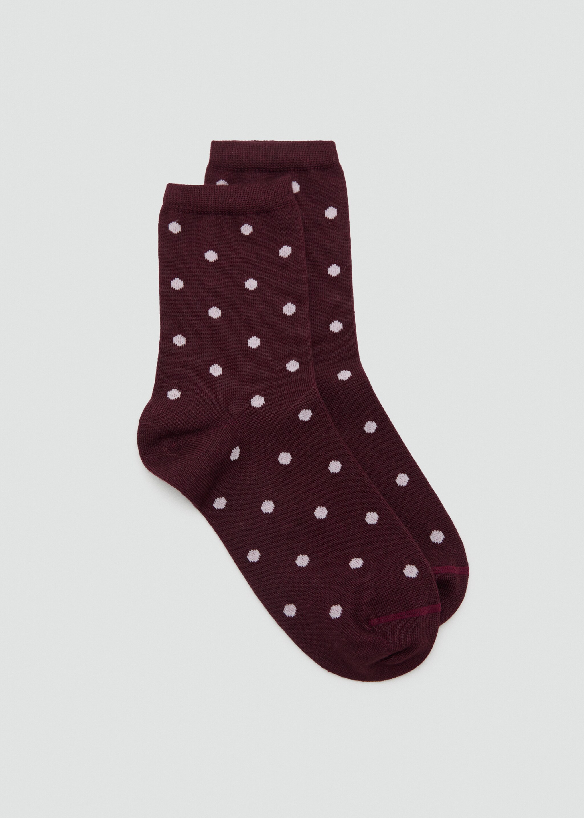 Polka dot socks - Article without model, Burgundy. Ref: 27074789-00.