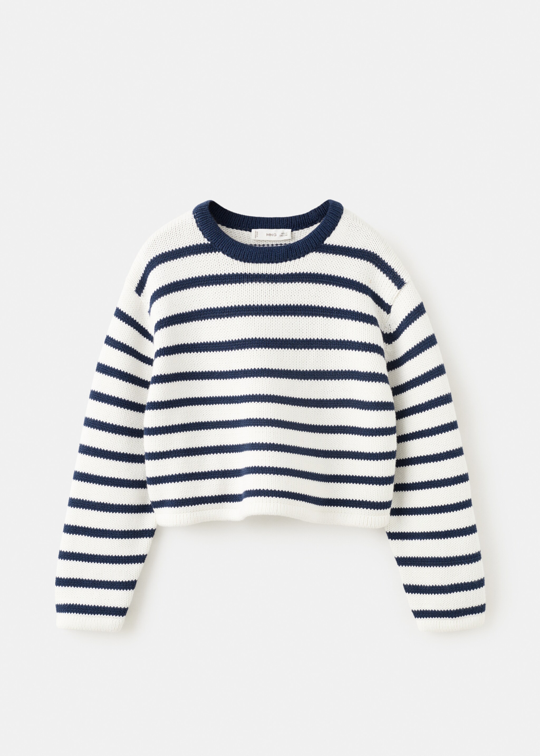 كنزة منسوجة مخططة - منتج دون نموذج, أزرق غامق. Ref: 27075149-00.