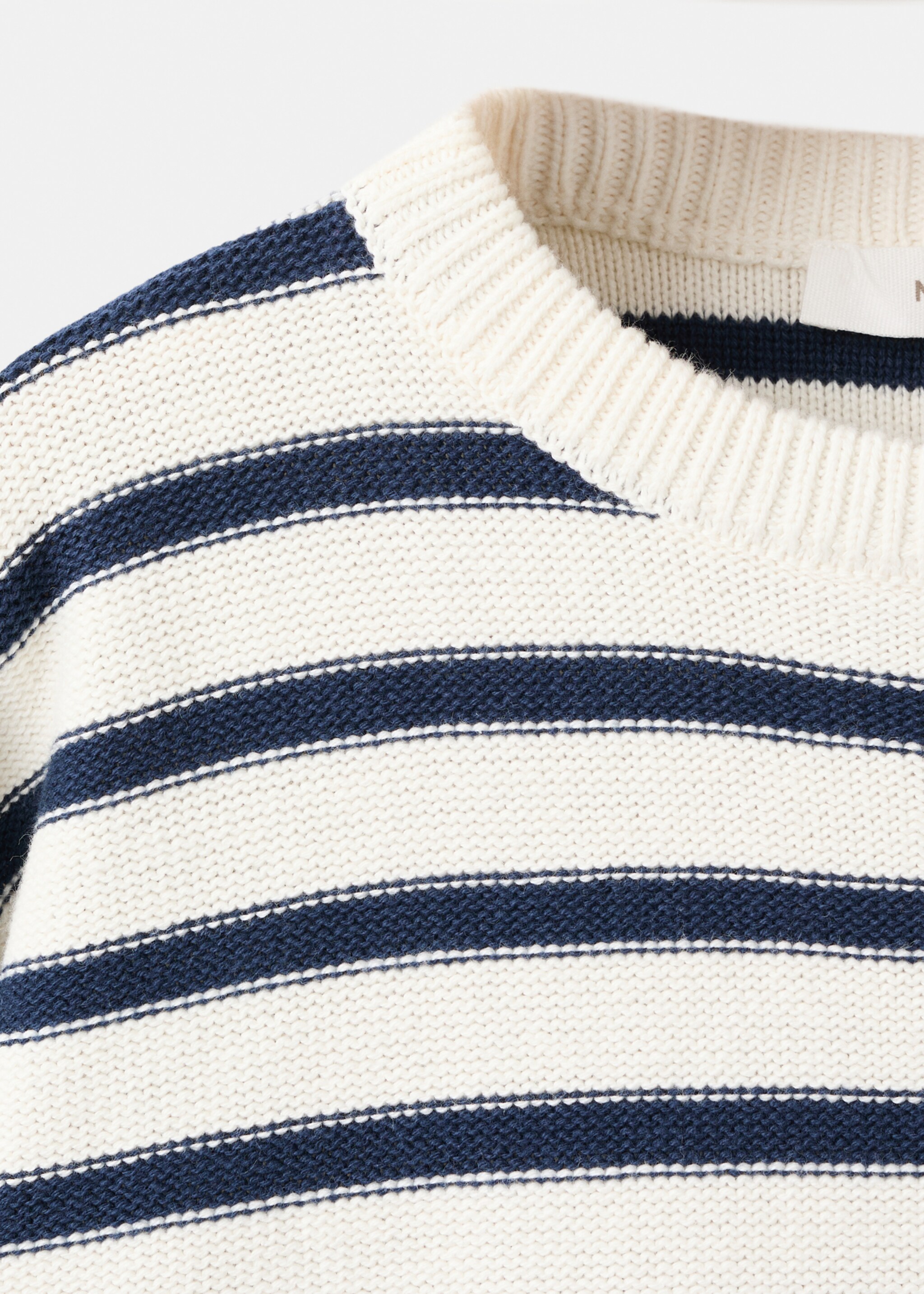 Knit striped sweater - Details of the article 8, Off White. Ref: 27075150-00.
